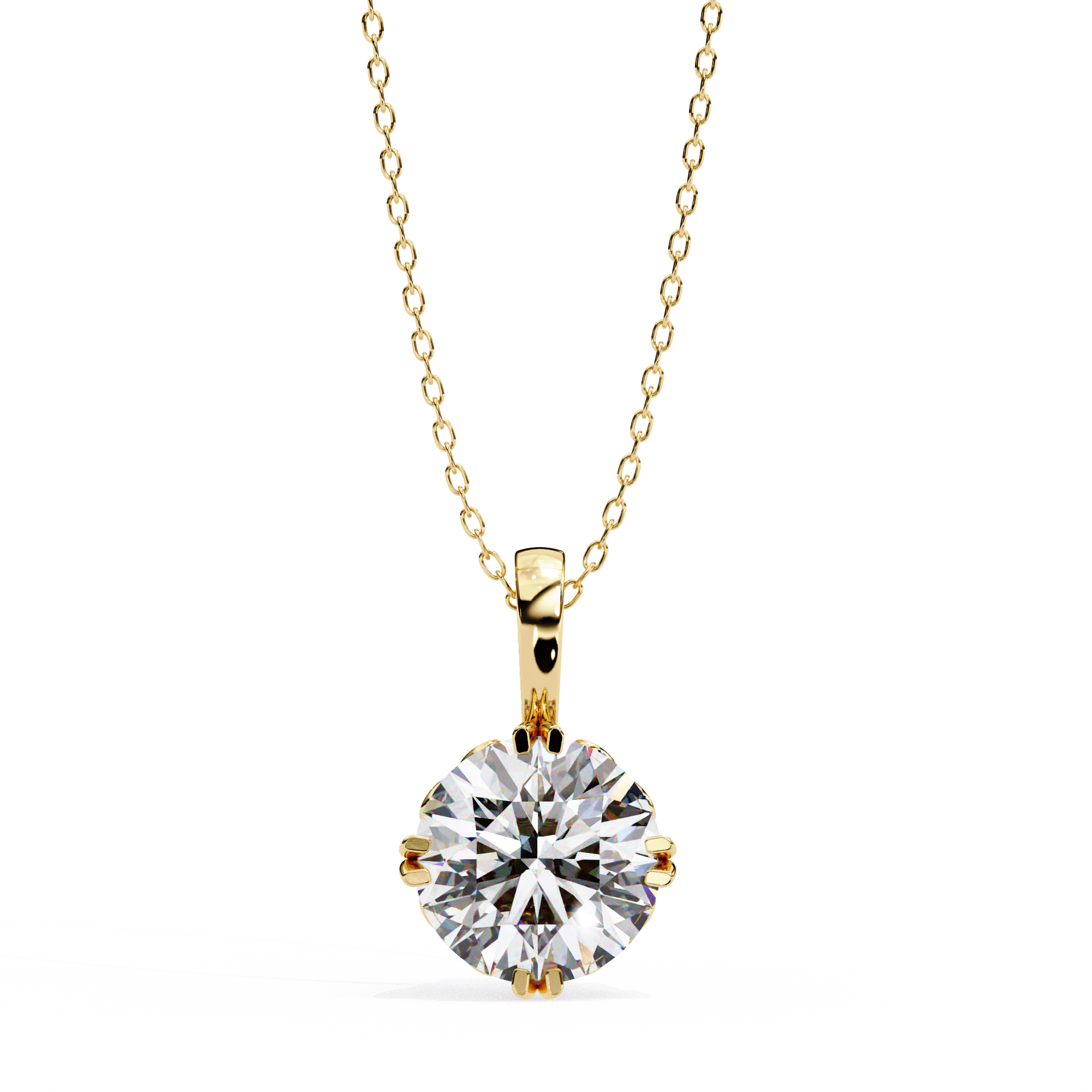 18k Gold  Women Pendant With Fabulous Lab Grown Diamond