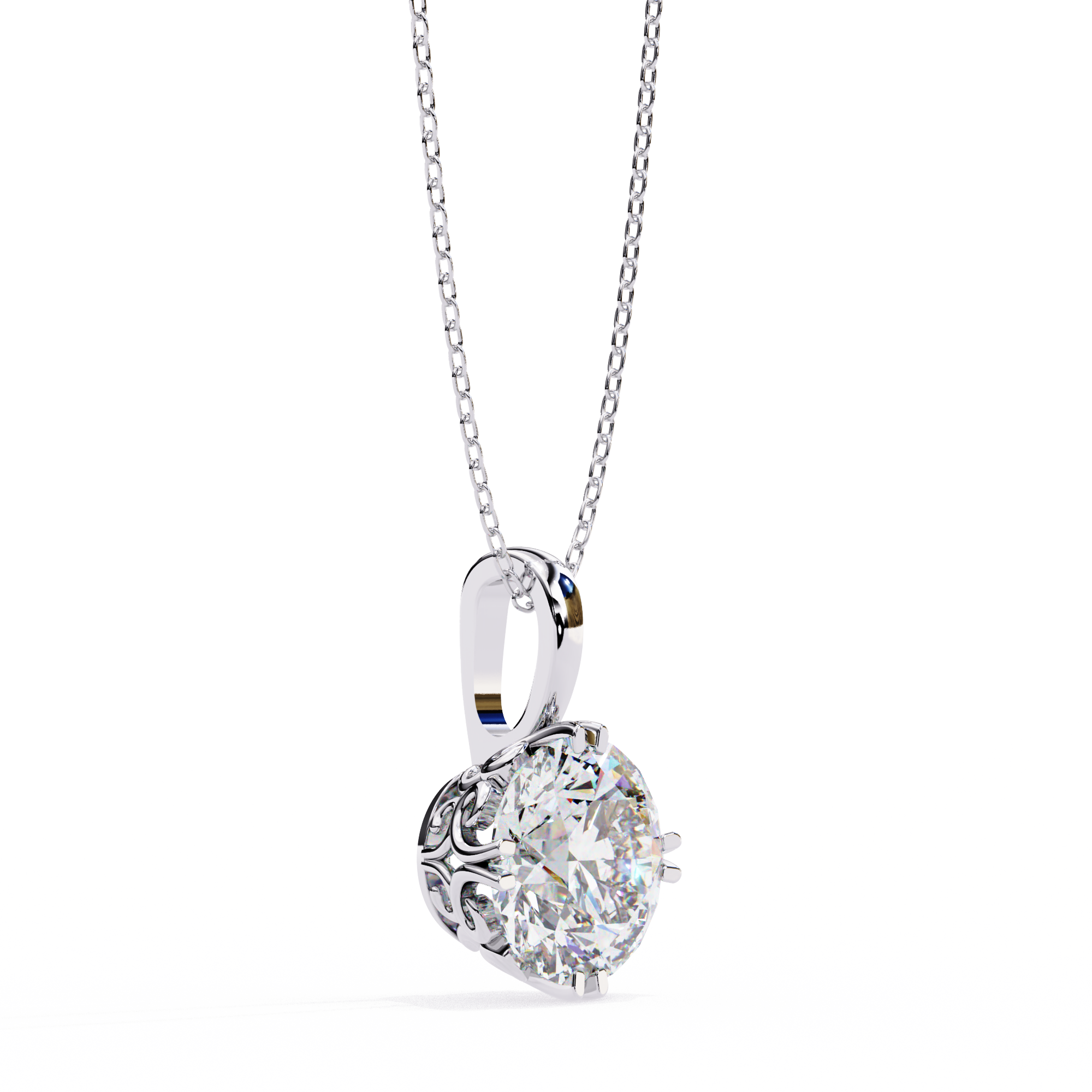 18k Gold  Women Pendant With Fabulous Lab Grown Diamond