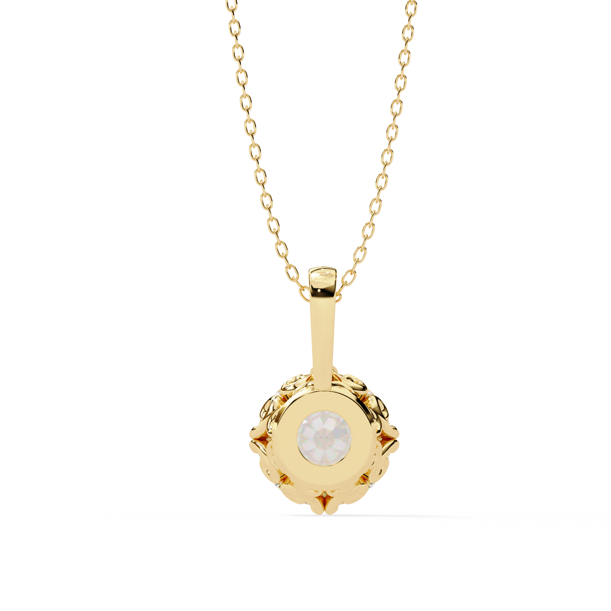 18k Gold  Women Pendant With Fabulous Lab Grown Diamond