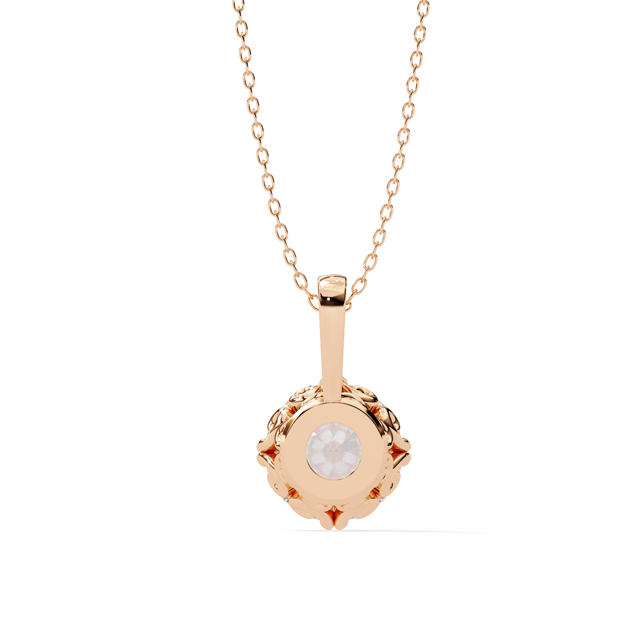 18k Gold  Women Pendant With Fabulous Lab Grown Diamond