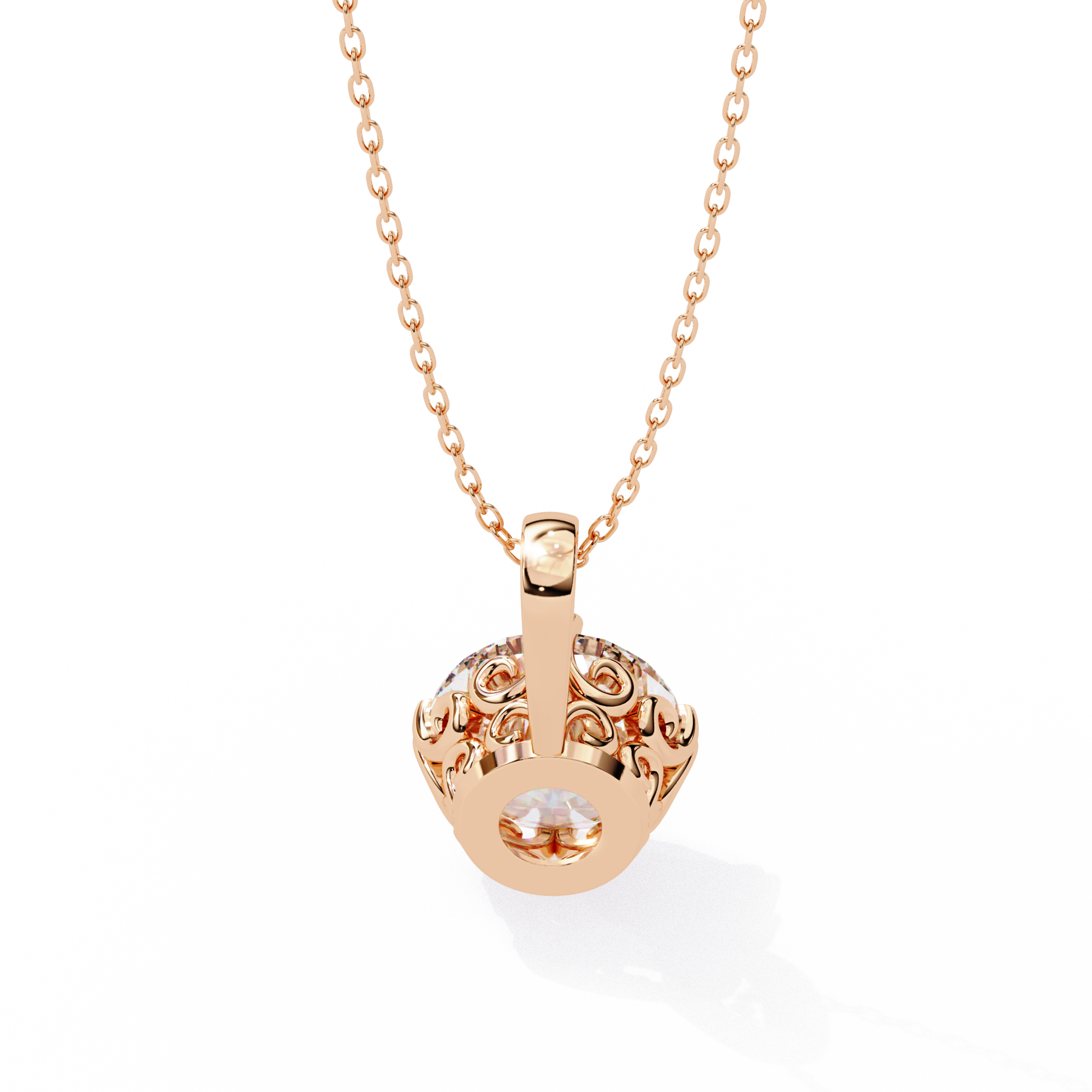 18k Gold  Women Pendant With Fabulous Lab Grown Diamond