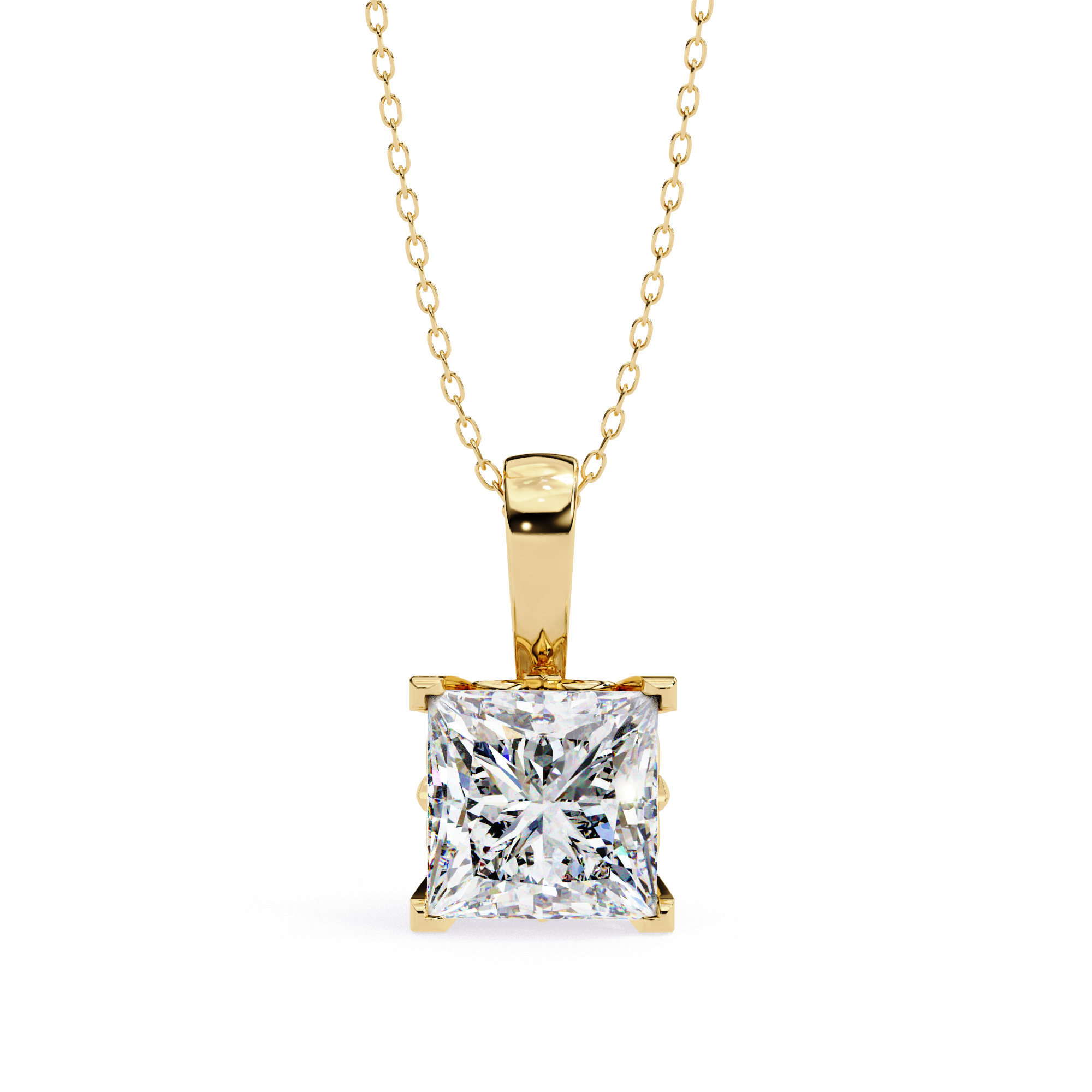 18k Gold  Women Pendant With Fabulous Lab Grown Diamond
