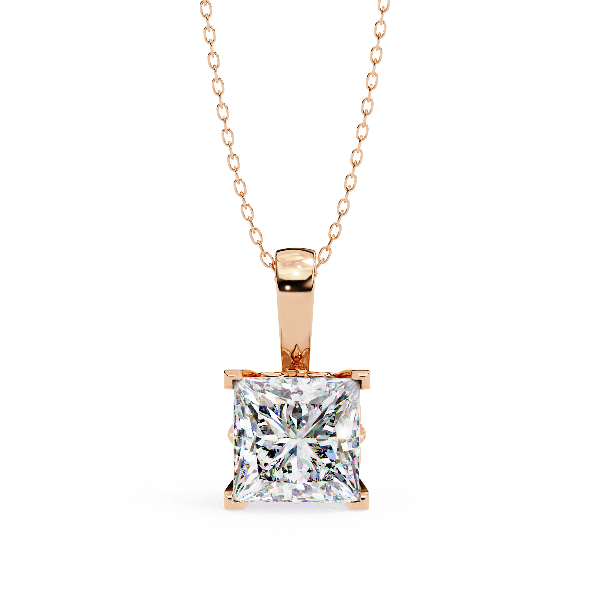 18k Gold  Women Pendant With Fabulous Lab Grown Diamond