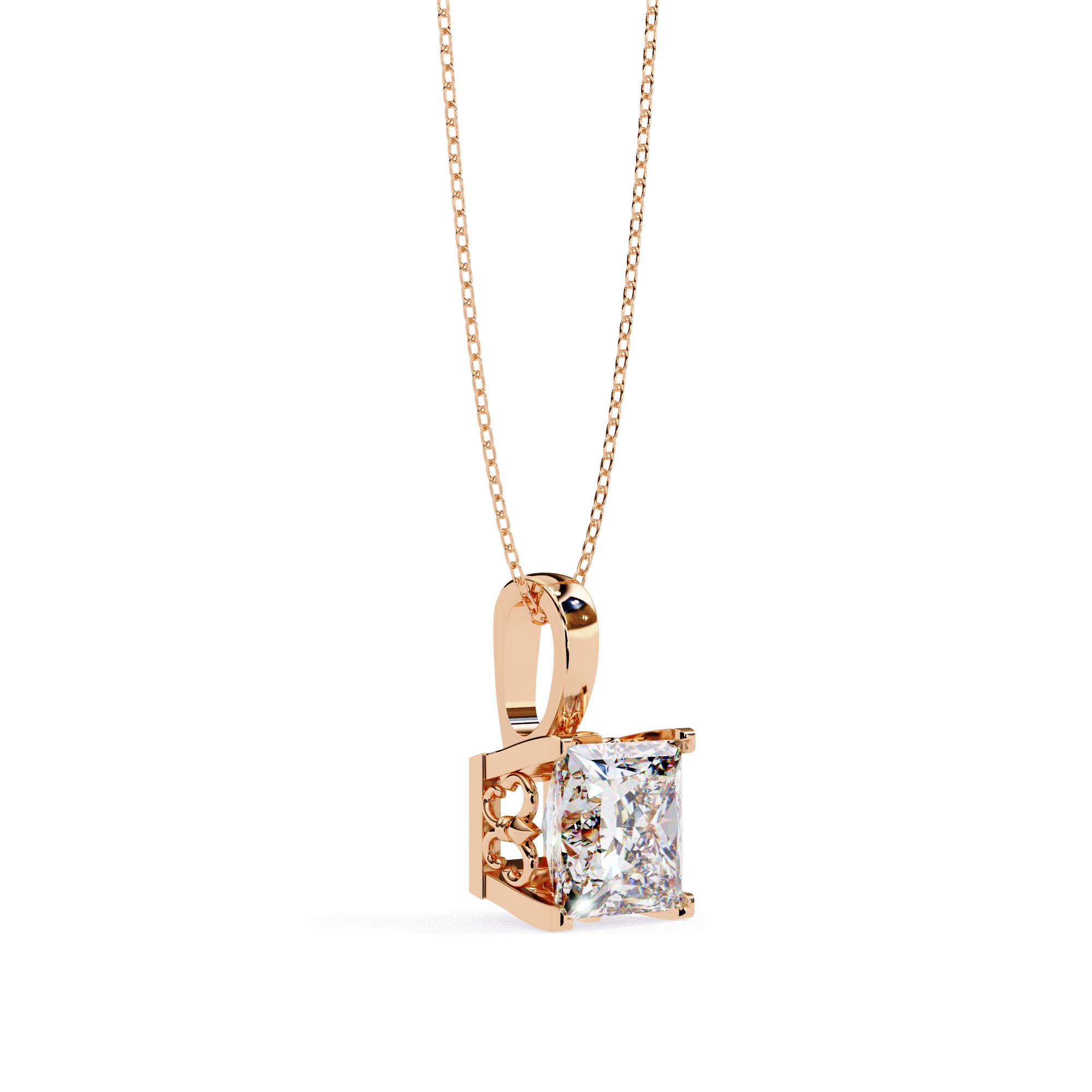 18k Gold  Women Pendant With Fabulous Lab Grown Diamond