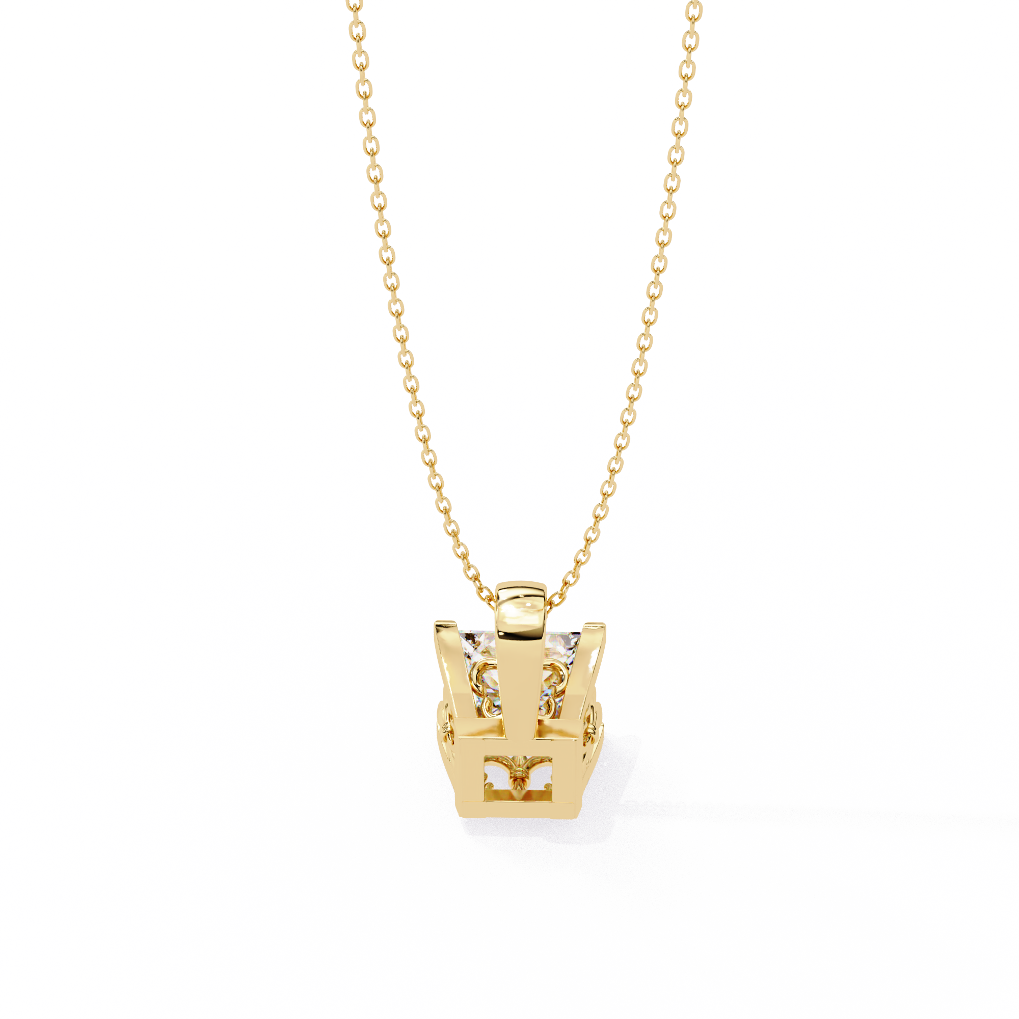 18k Gold  Women Pendant With Fabulous Lab Grown Diamond