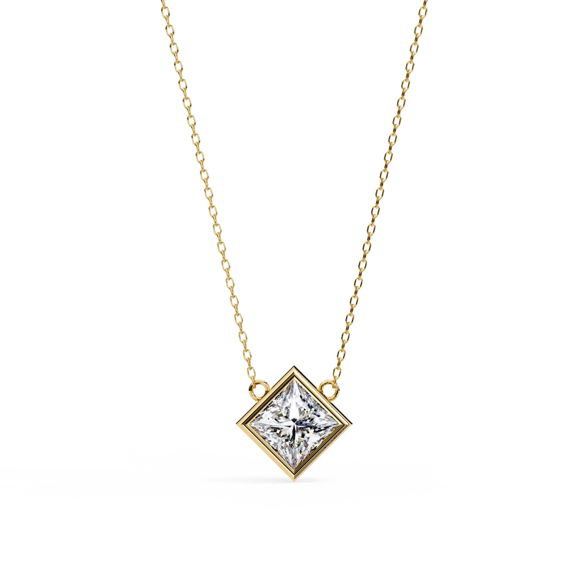 18k Gold  Women Pendant With Fabulous Lab Grown Diamond