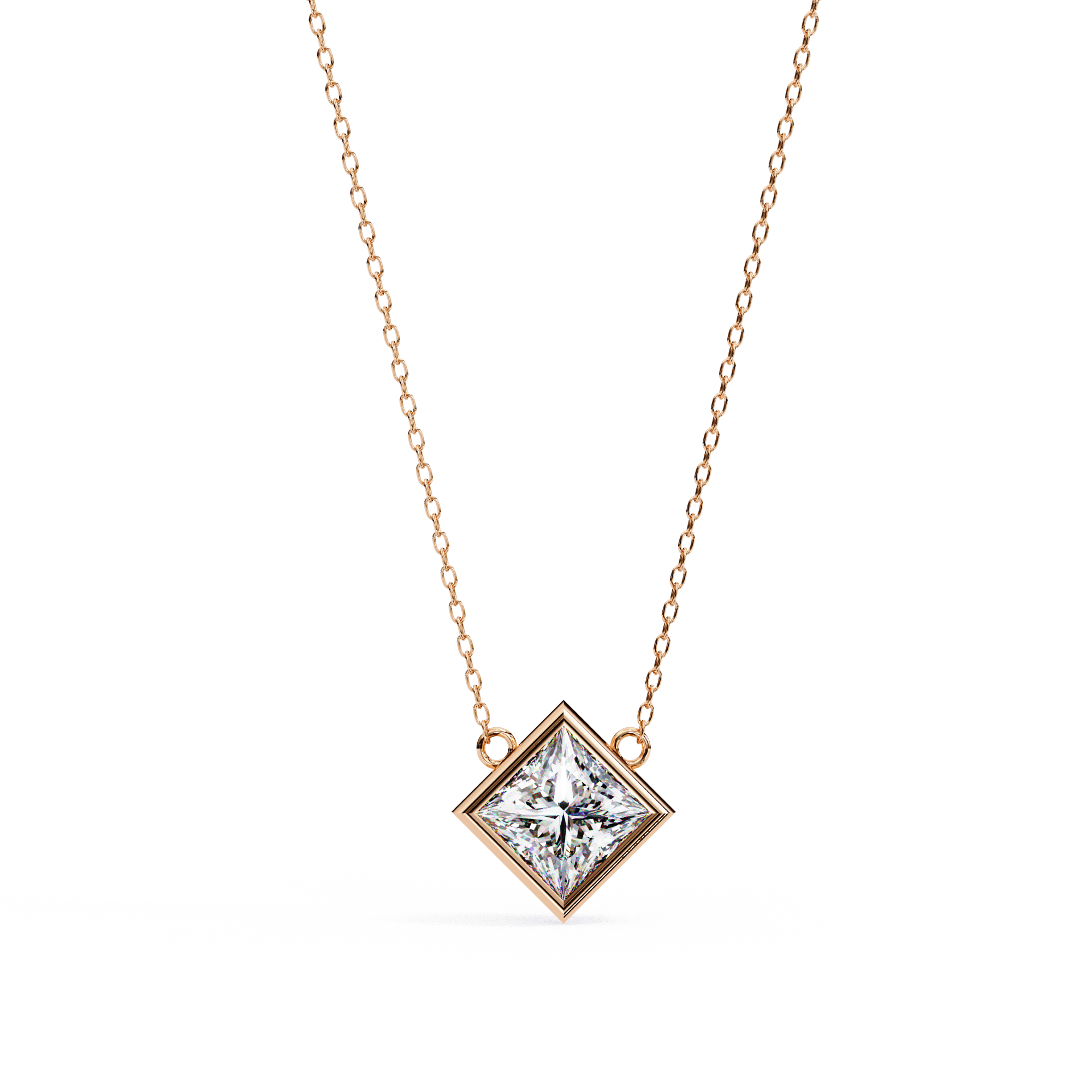 18k Gold  Women Pendant With Fabulous Lab Grown Diamond