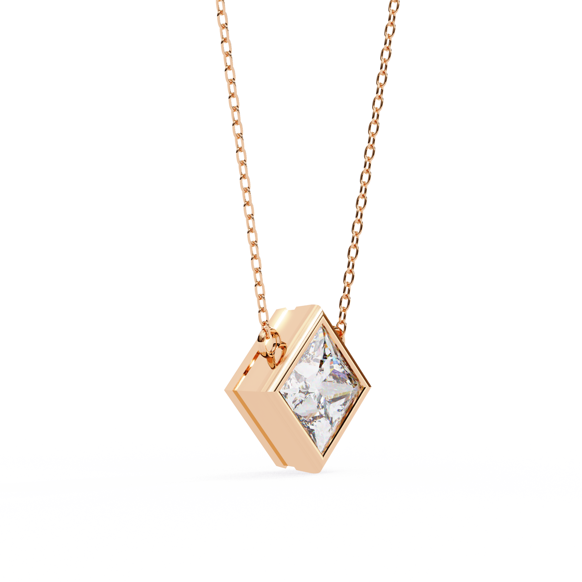 18k Gold  Women Pendant With Fabulous Lab Grown Diamond