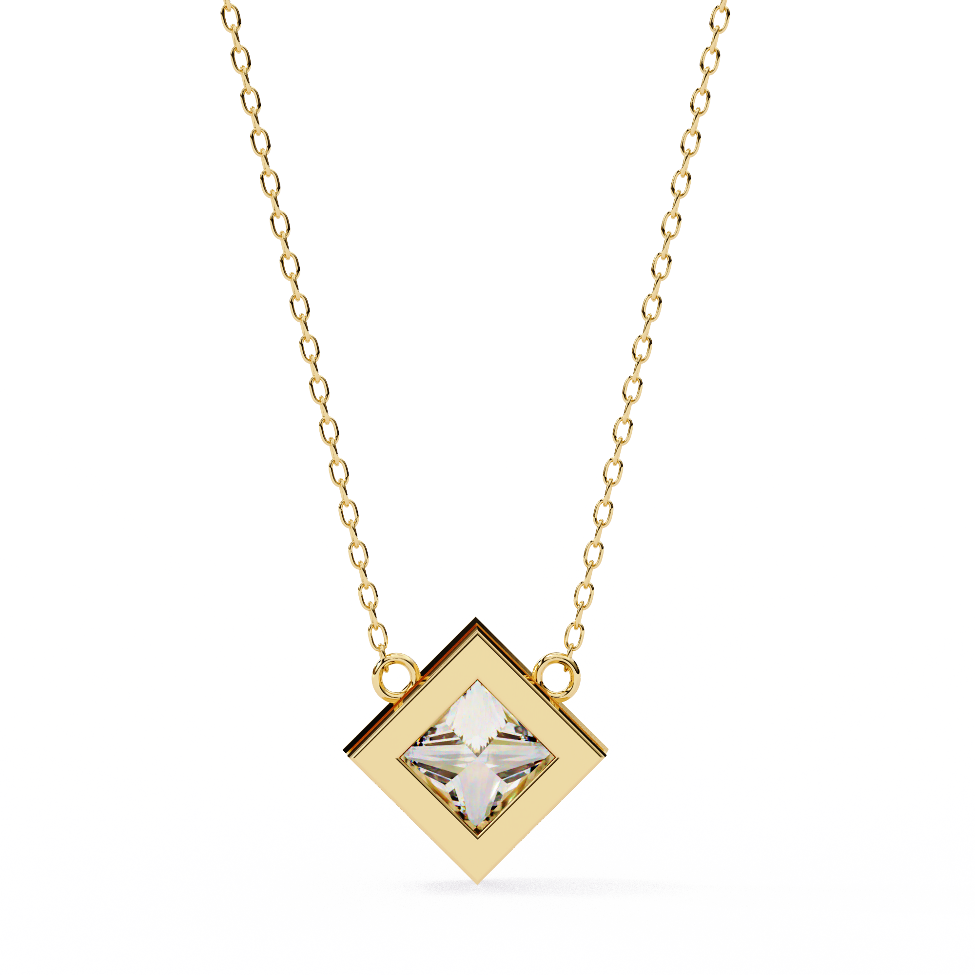 18k Gold  Women Pendant With Fabulous Lab Grown Diamond