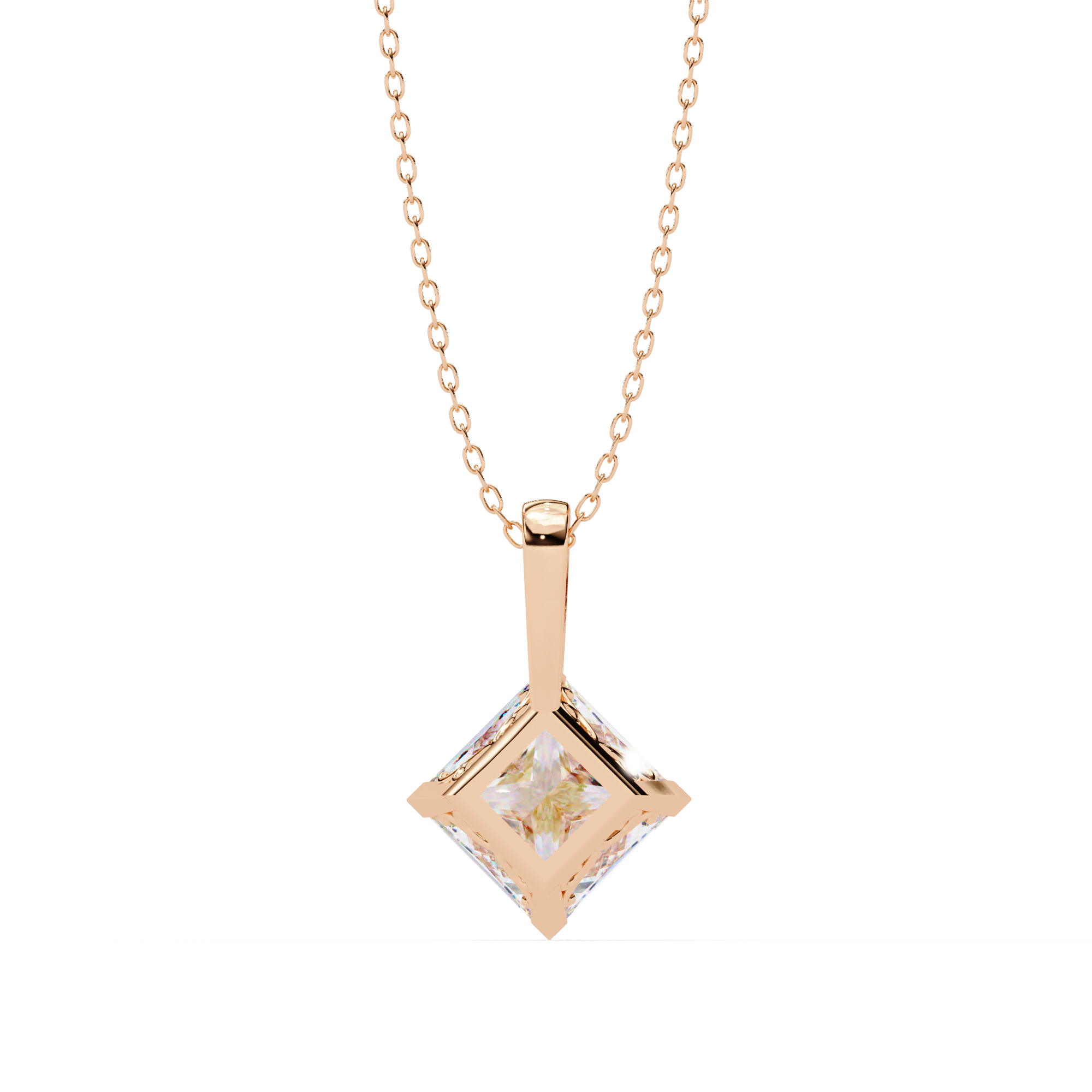 Pendant With Fabulous Lab Grown Diamond 18k Gold For Women
