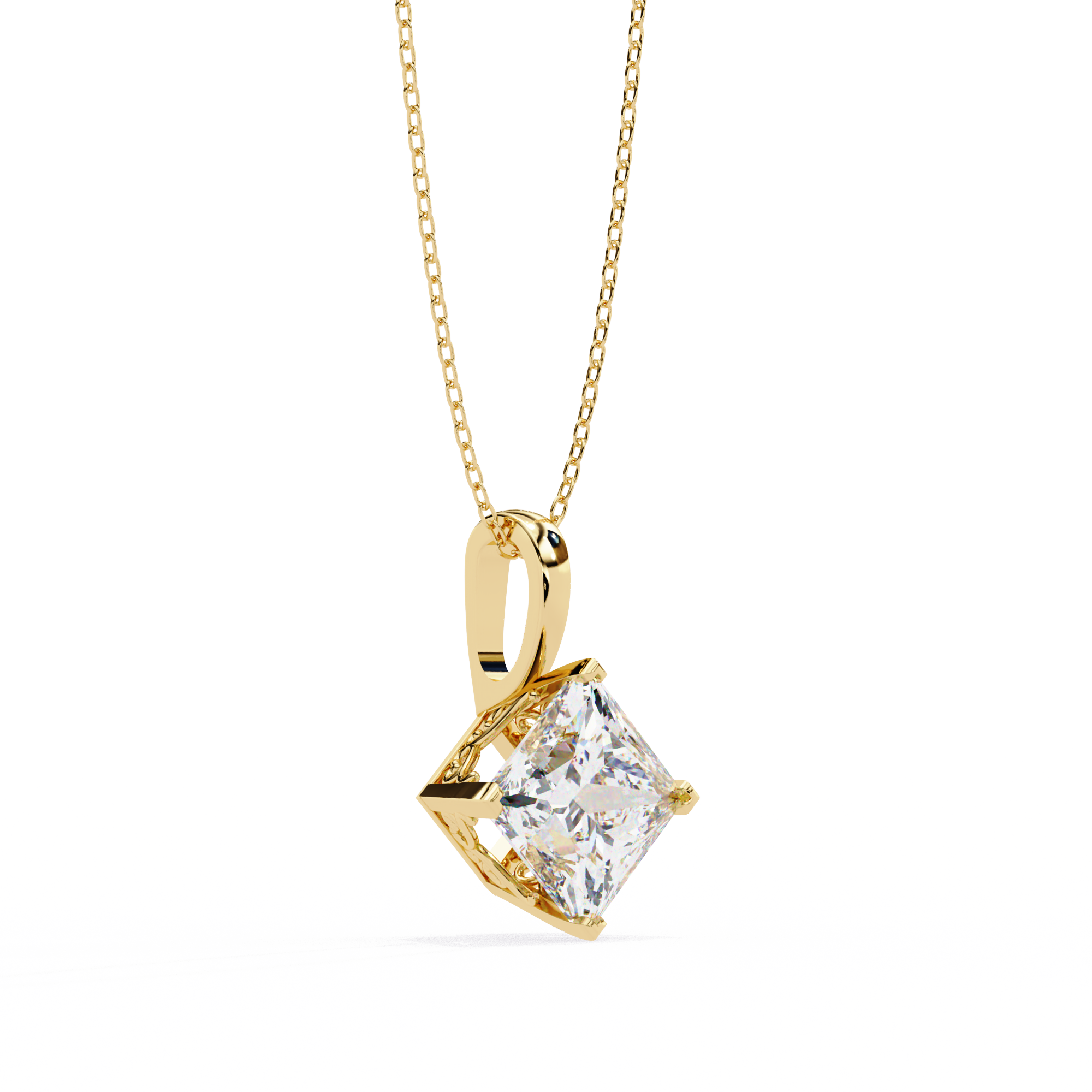 Pendant With Fabulous Lab Grown Diamond 18k Gold For Women