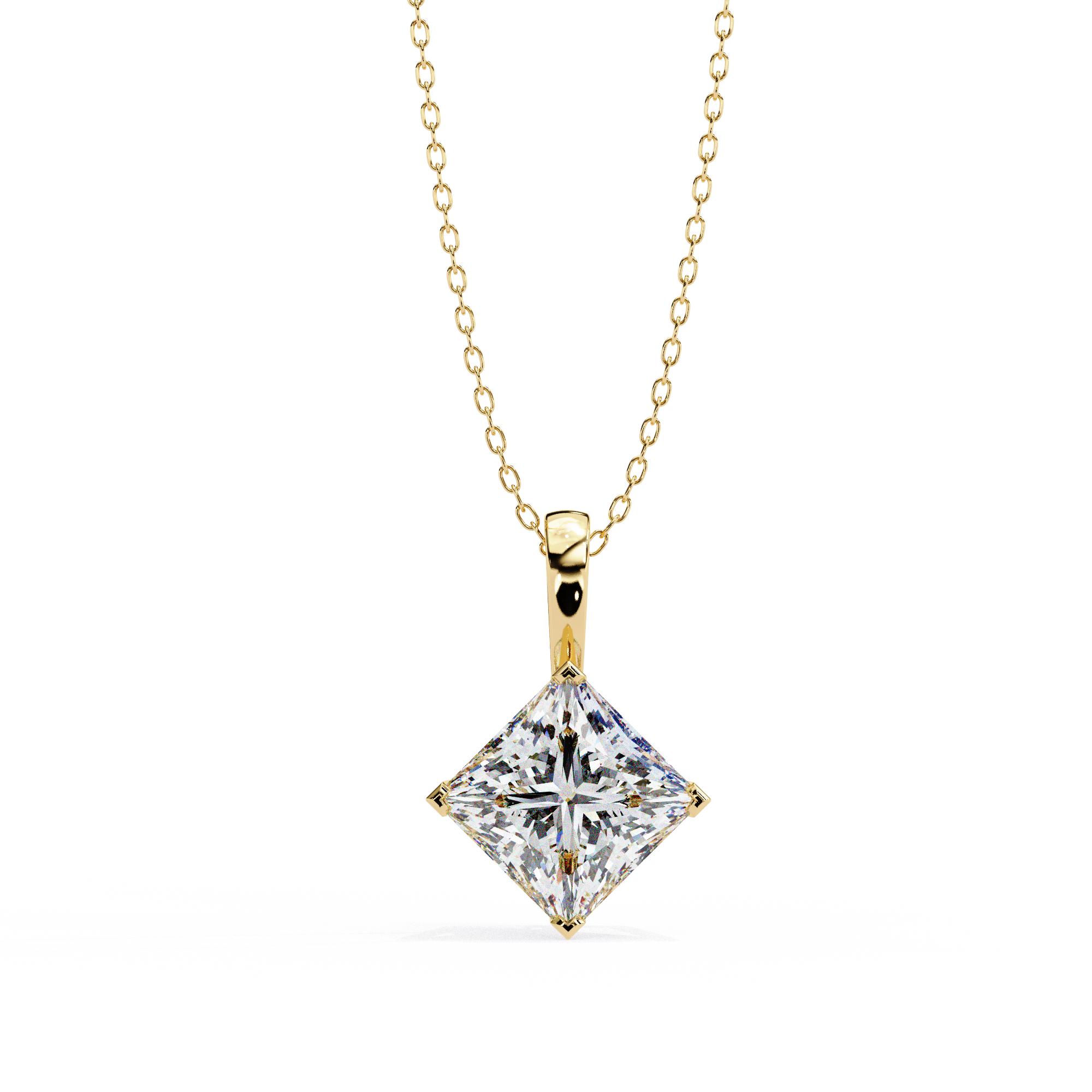 Pendant With Fabulous Lab Grown Diamond 18k Gold For Women