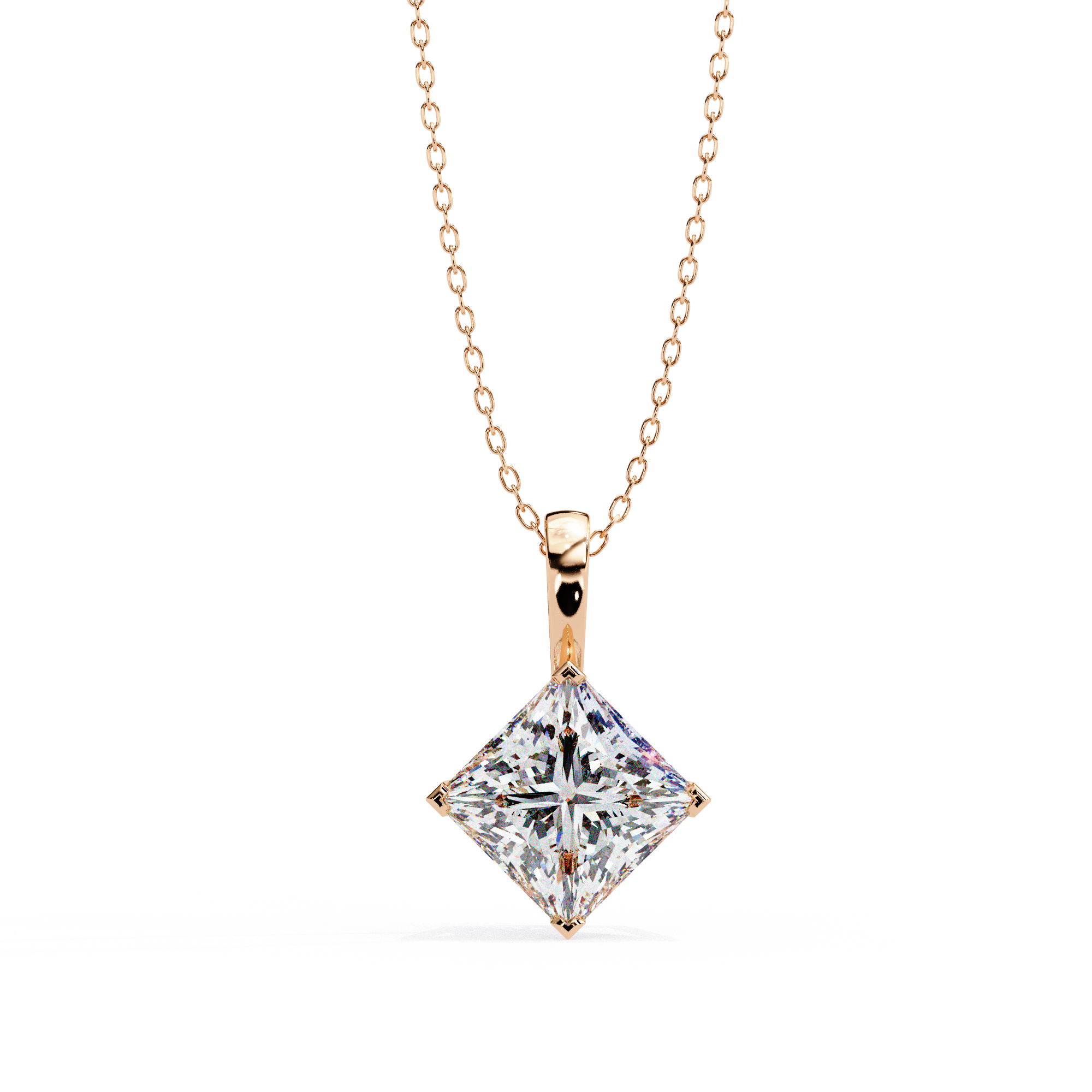 Pendant With Fabulous Lab Grown Diamond 18k Gold For Women