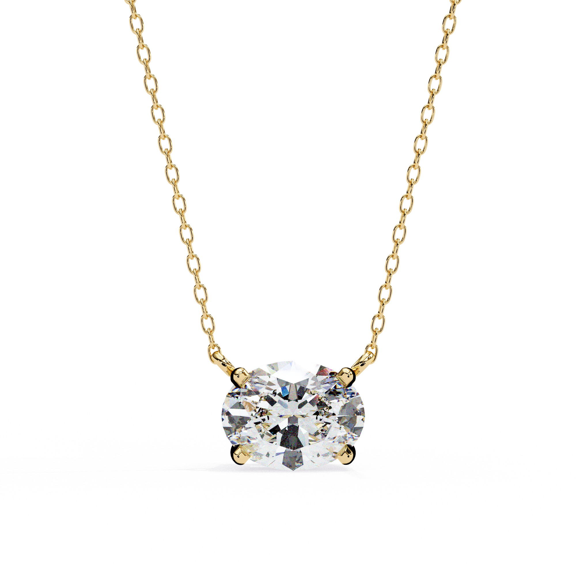 Pendant With Fabulous Lab Grown Diamond 18k Gold For Women
