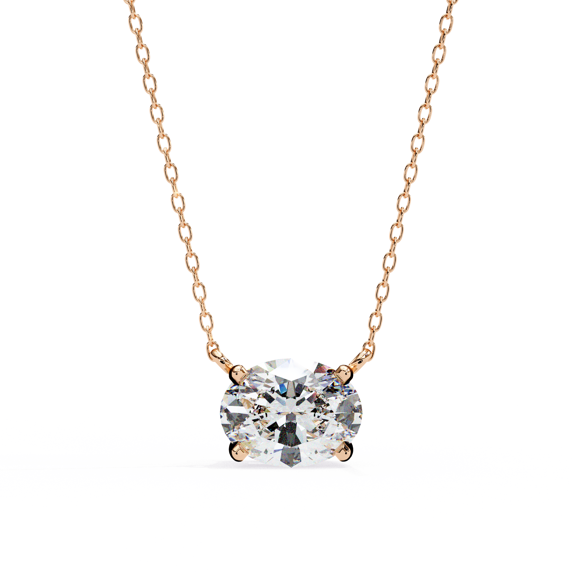 Pendant With Fabulous Lab Grown Diamond 18k Gold For Women