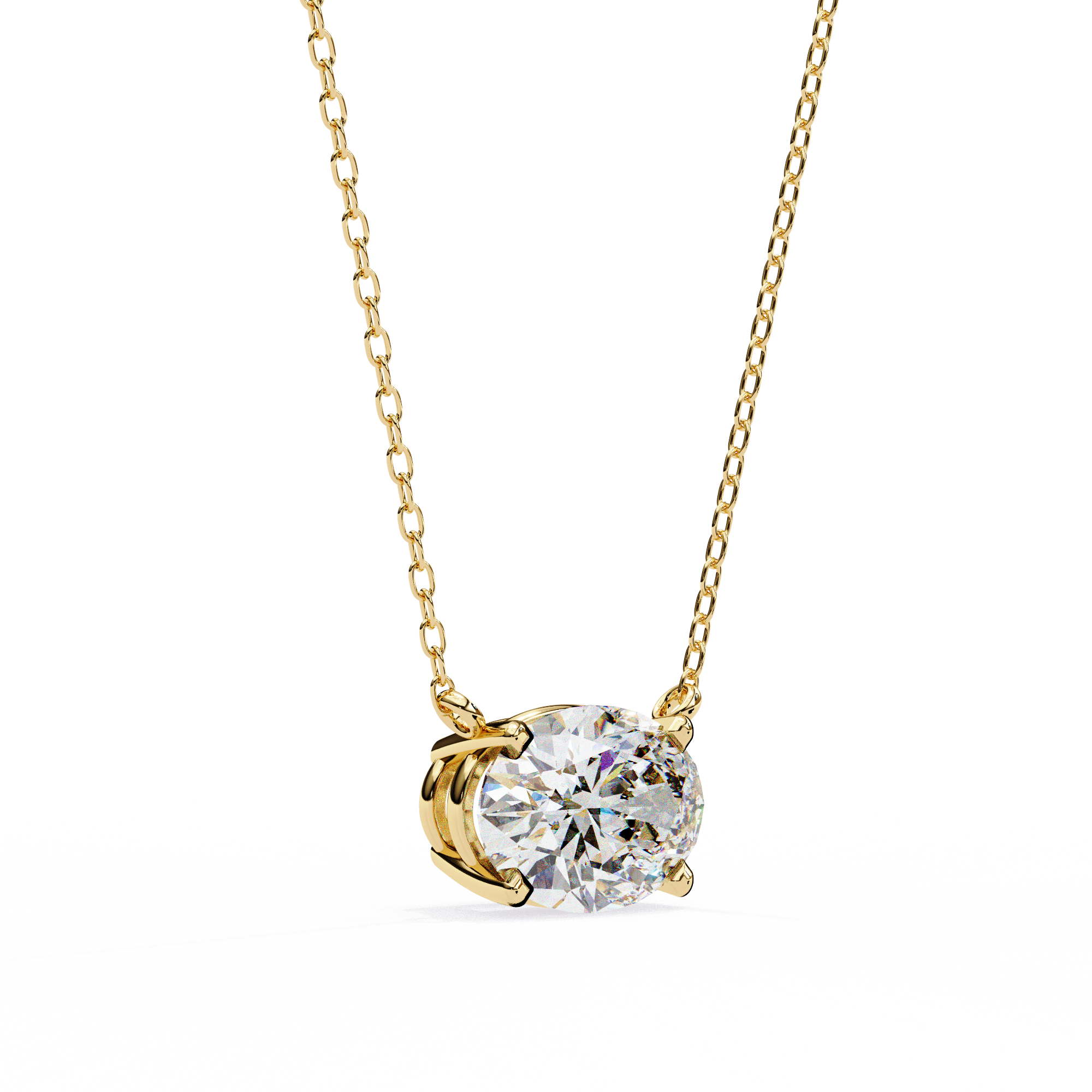 Pendant With Fabulous Lab Grown Diamond 18k Gold For Women