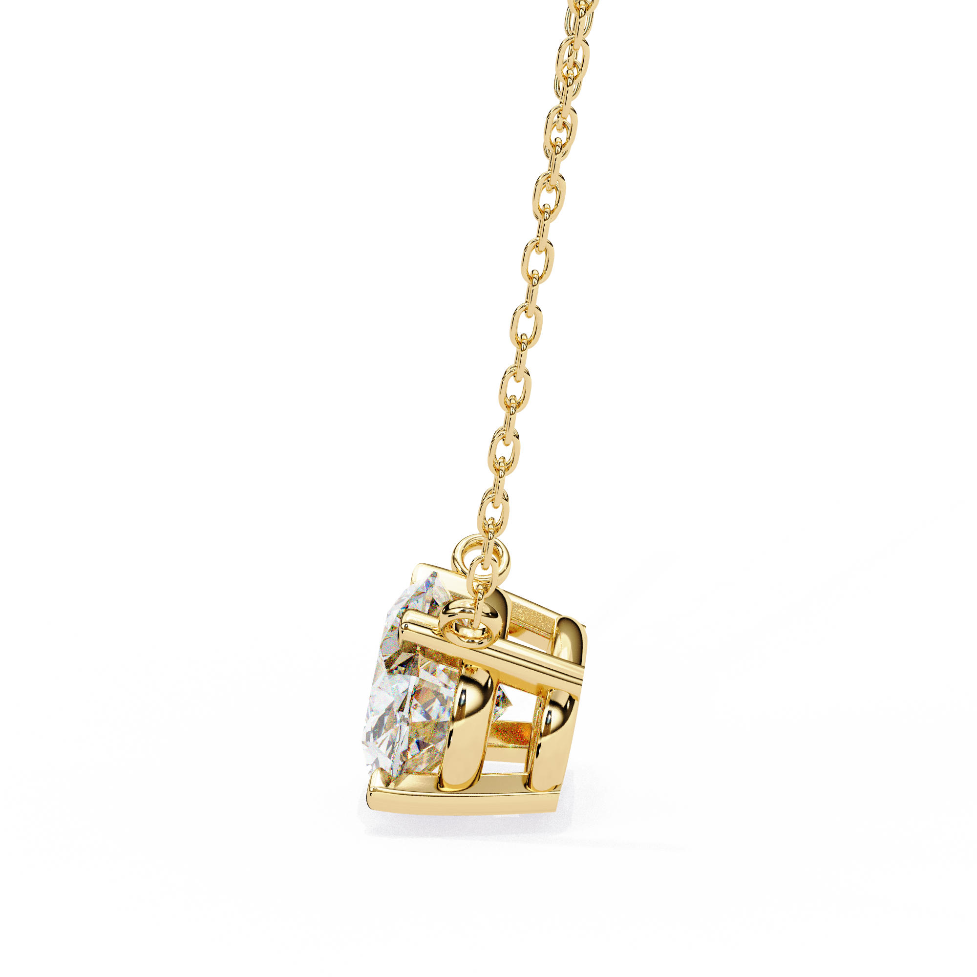 Pendant With Fabulous Lab Grown Diamond 18k Gold For Women