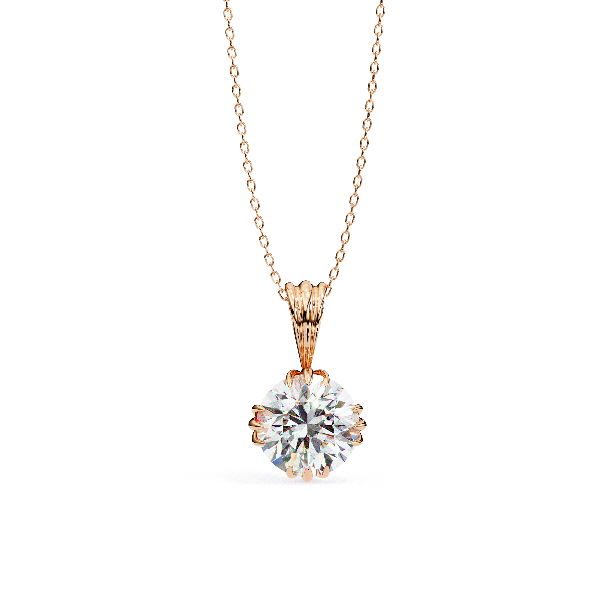 Pendant With Fabulous Lab Grown Diamond 18k Gold For Women