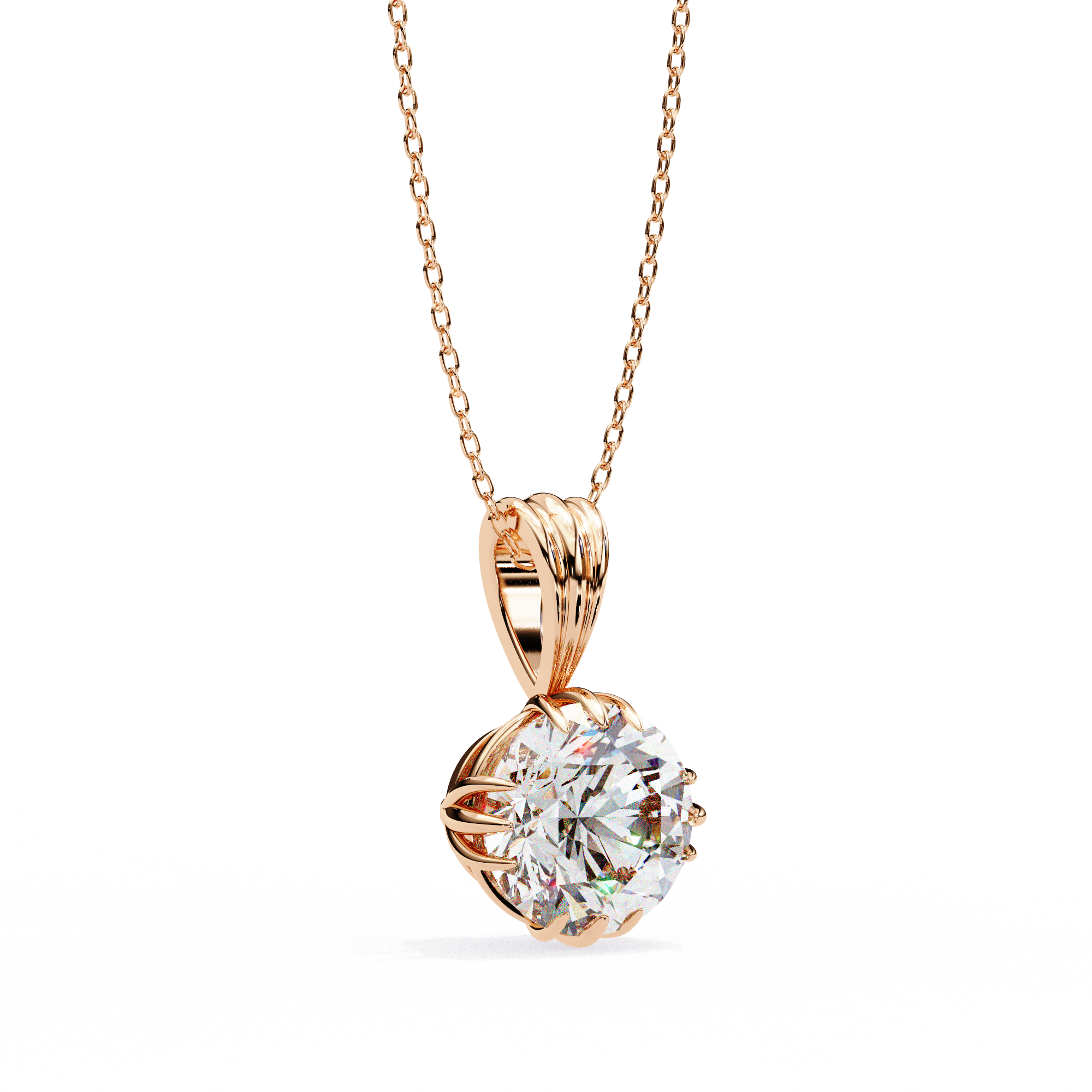 Pendant With Fabulous Lab Grown Diamond 18k Gold For Women