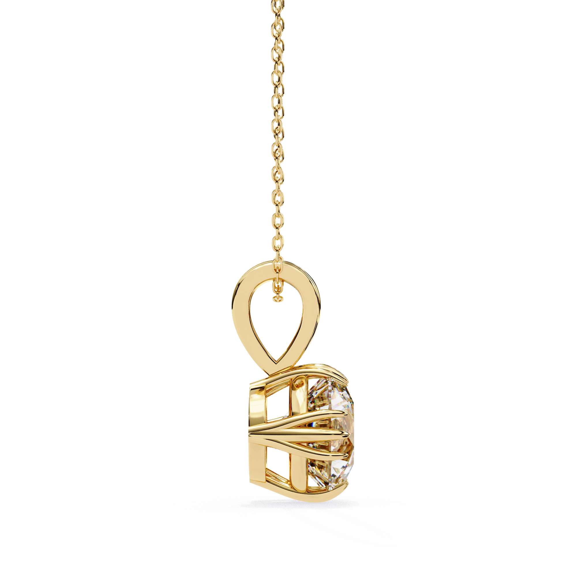 Pendant With Fabulous Lab Grown Diamond 18k Gold For Women