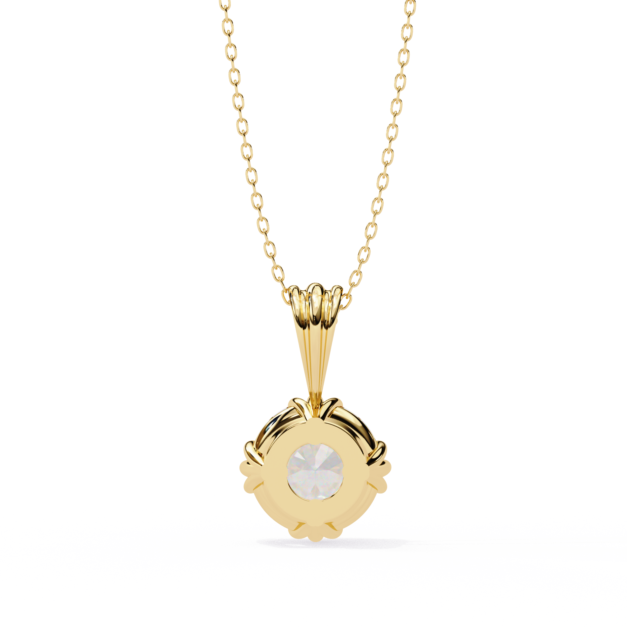 Pendant With Fabulous Lab Grown Diamond 18k Gold For Women
