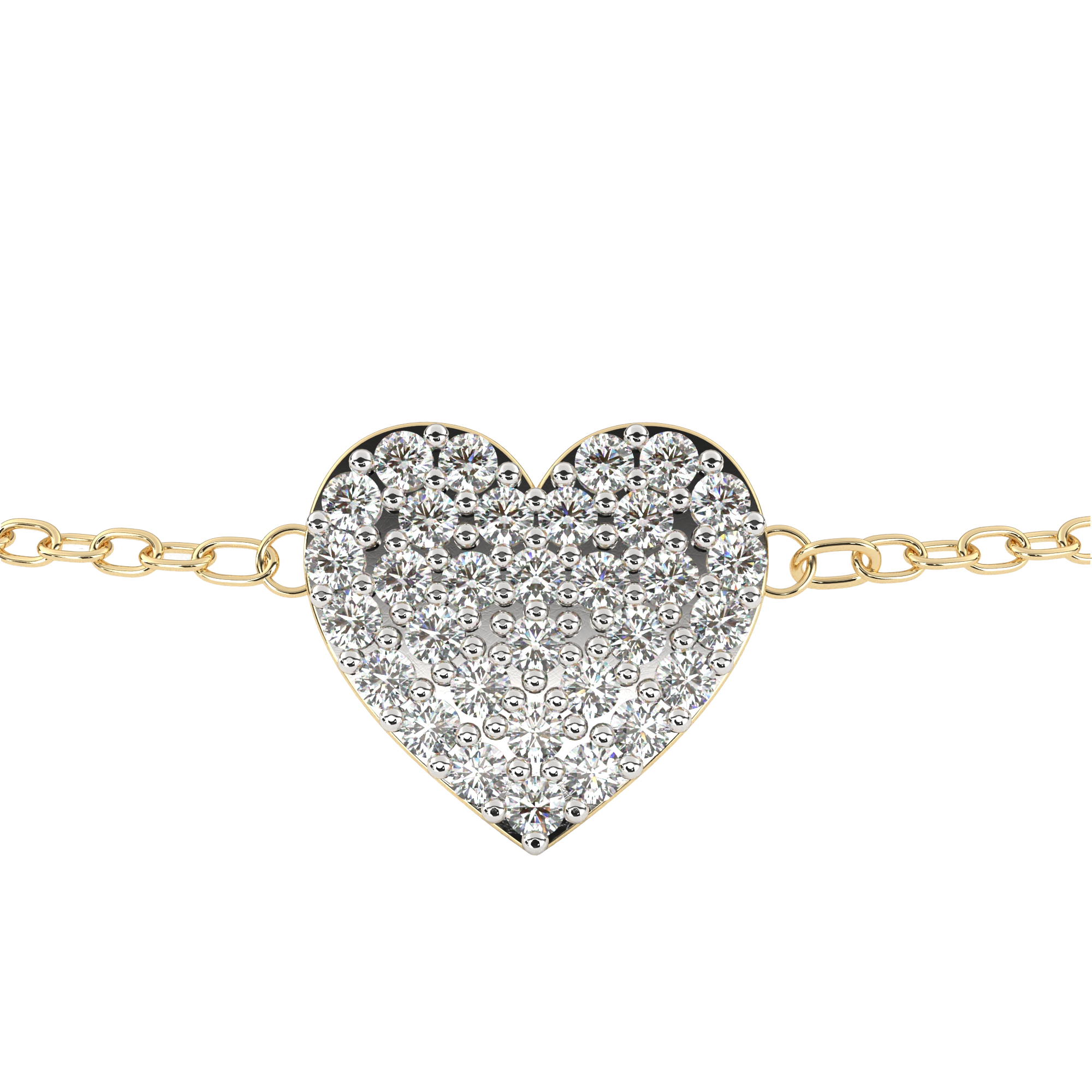 Beautiful Bracelet With 18k Gold  Lab Grown Diamond.