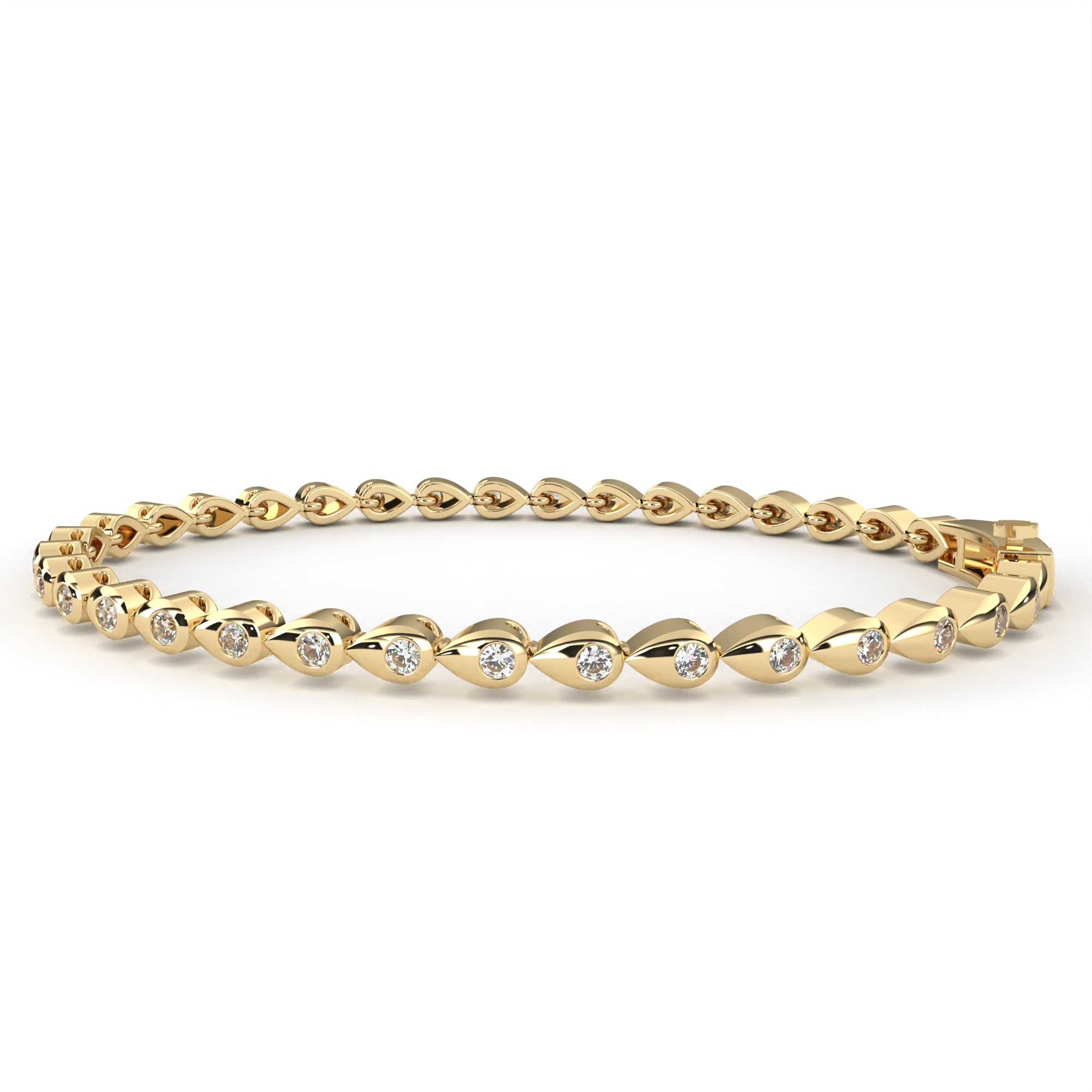 Fabulous  Bracelet With 18k Gold  Lab Grown Diamond.