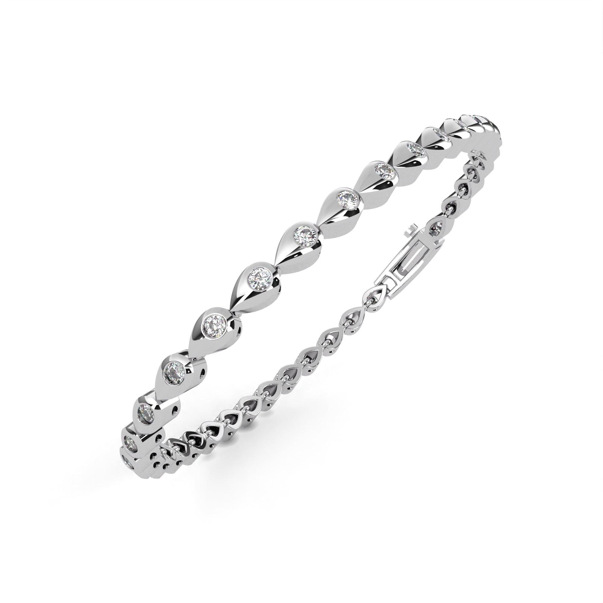 Fabulous  Bracelet With 18k Gold  Lab Grown Diamond.
