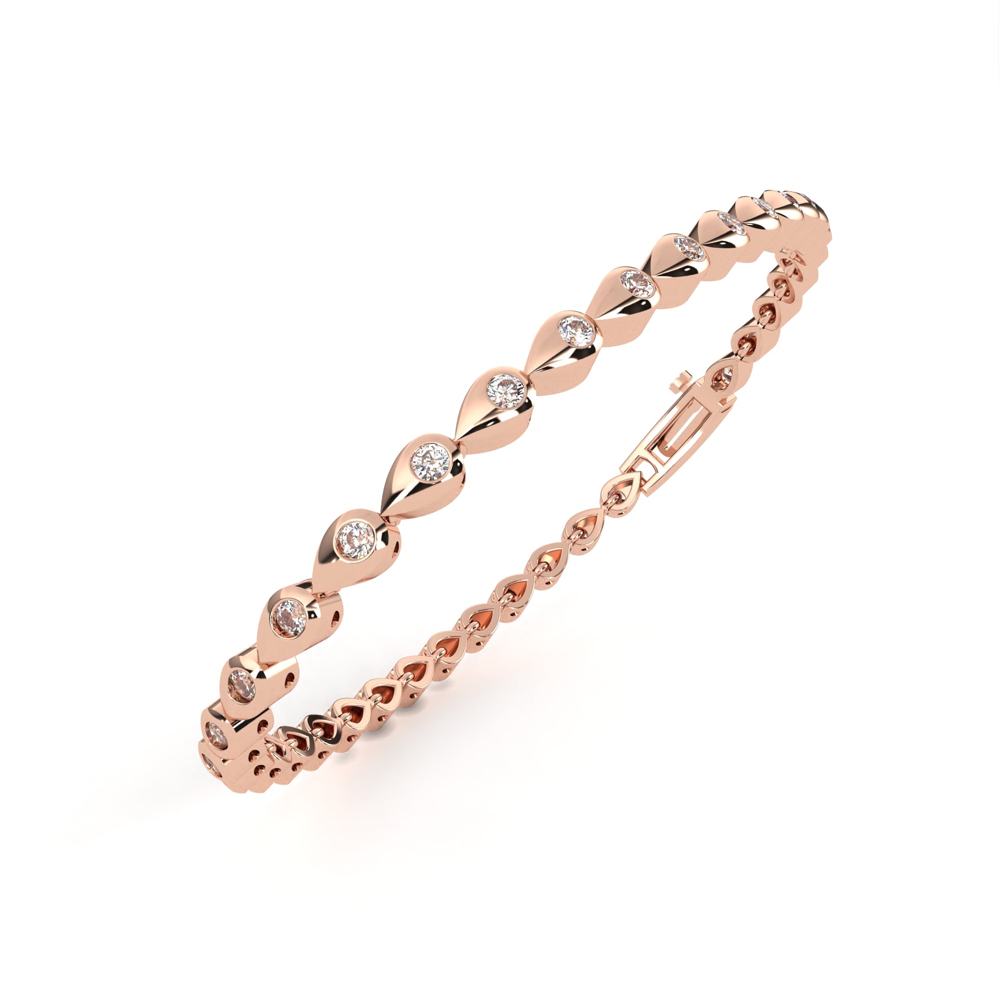 Fabulous  Bracelet With 18k Gold  Lab Grown Diamond.