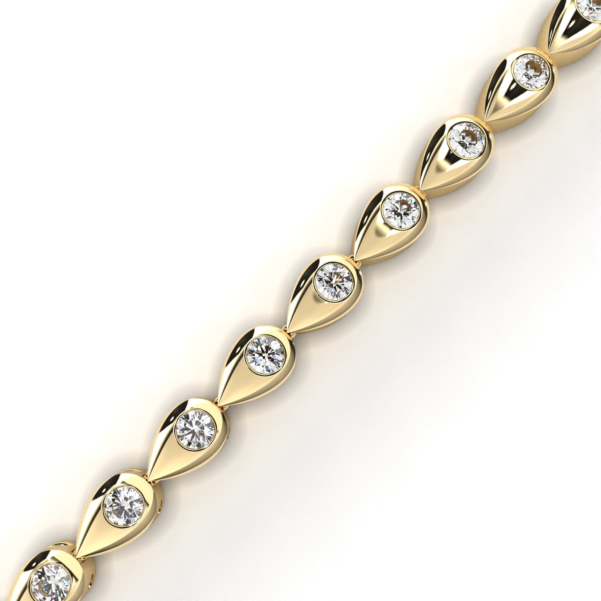 Fabulous  Bracelet With 18k Gold  Lab Grown Diamond.