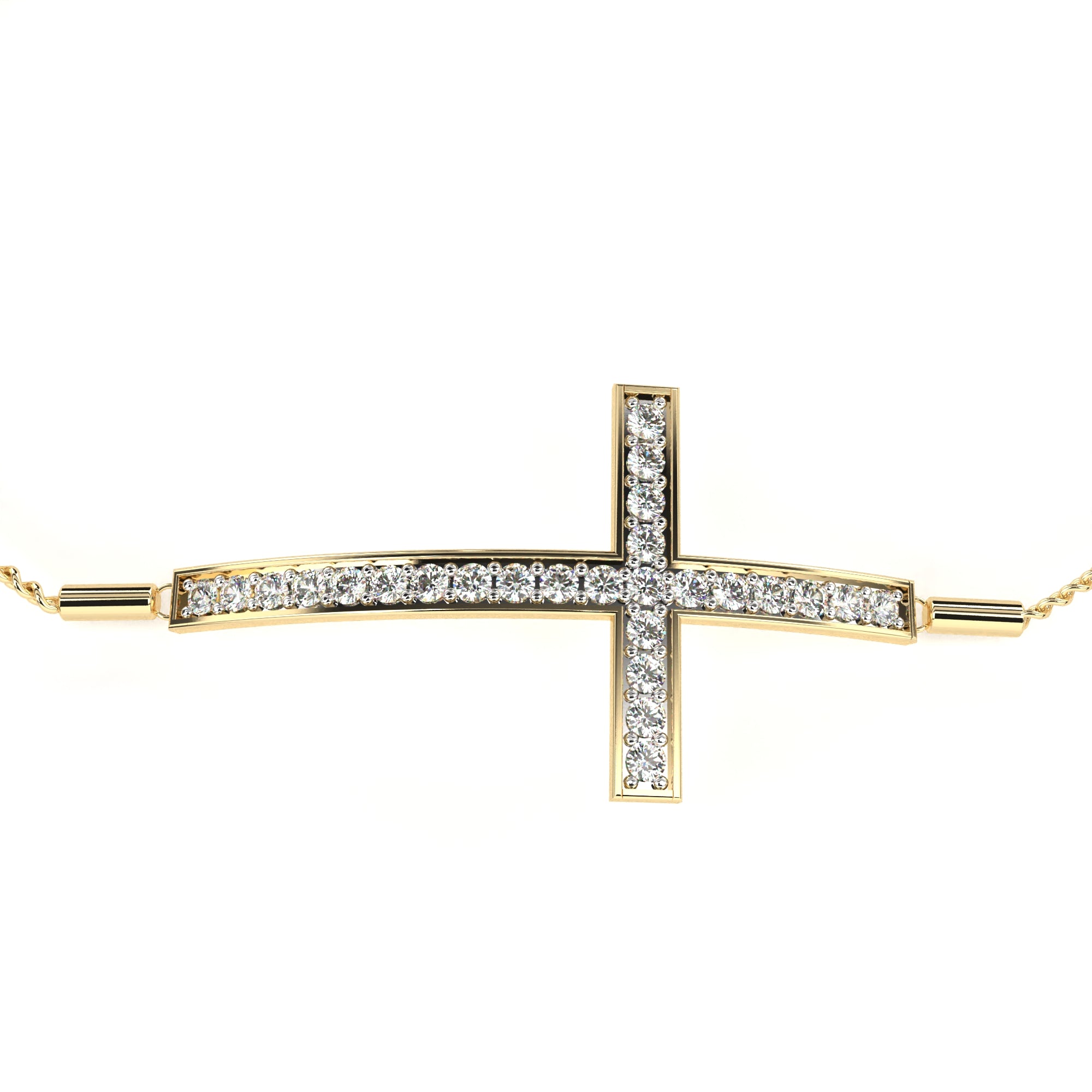 Beautiful Bracelet With 18k Gold  Lab Grown Diamond.