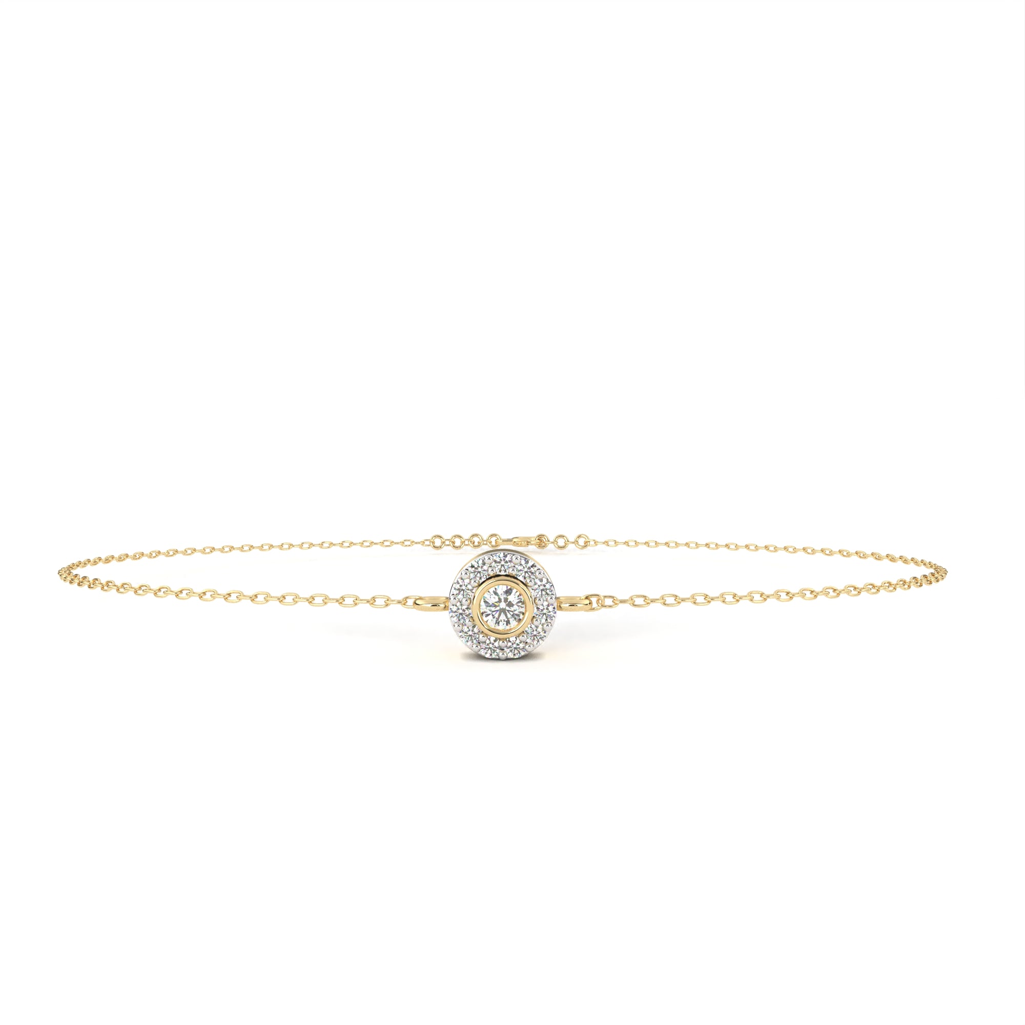 Fabulous  Bracelet With 18k Gold  Lab Grown Diamond.