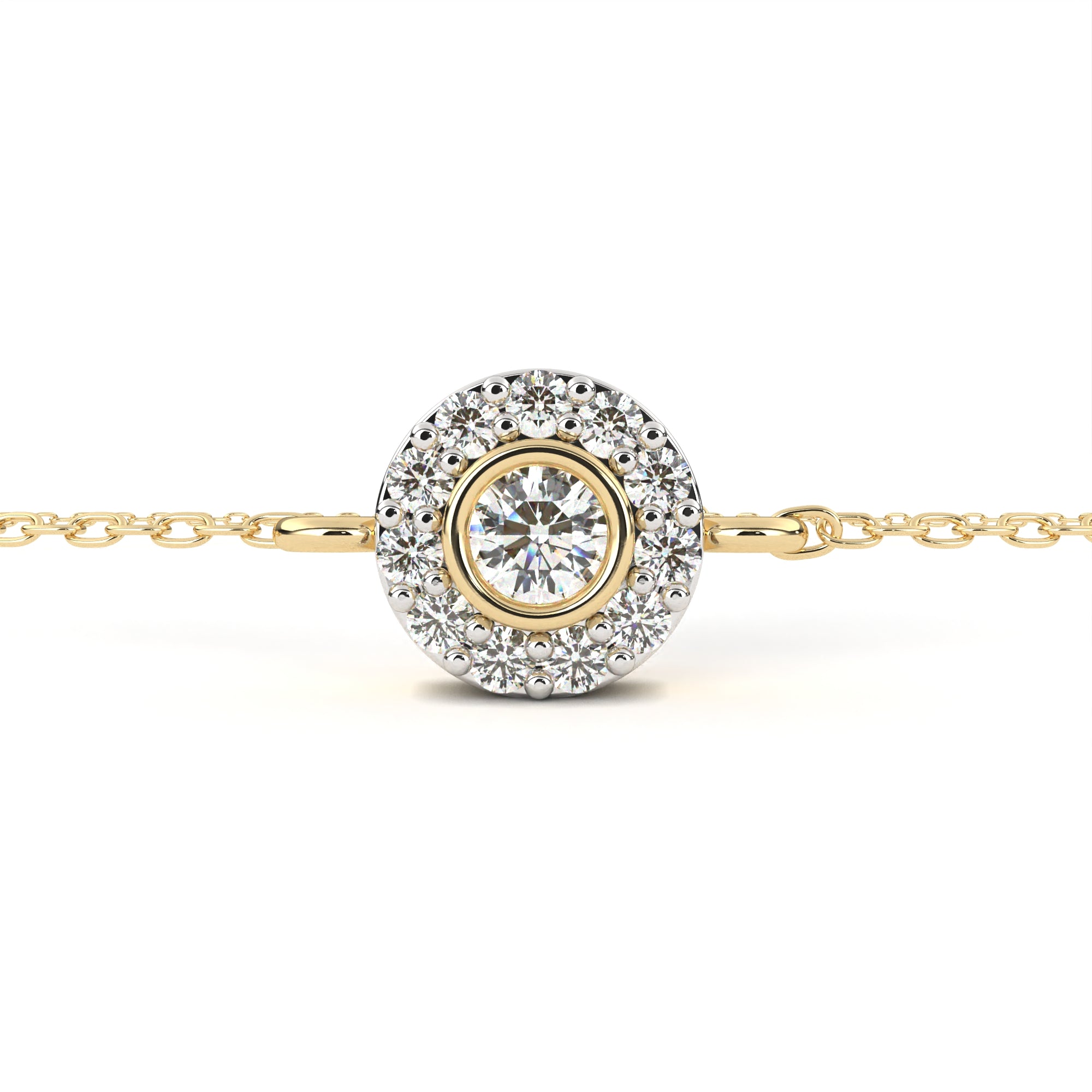 Fabulous  Bracelet With 18k Gold  Lab Grown Diamond.
