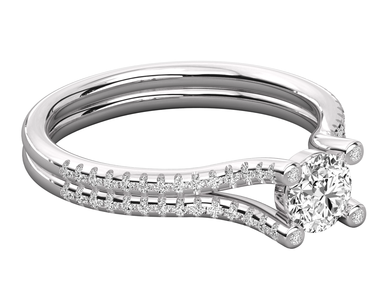 10K GOLD SOLITAIRE LAB GROWN DIAMOND LADIES  RING.