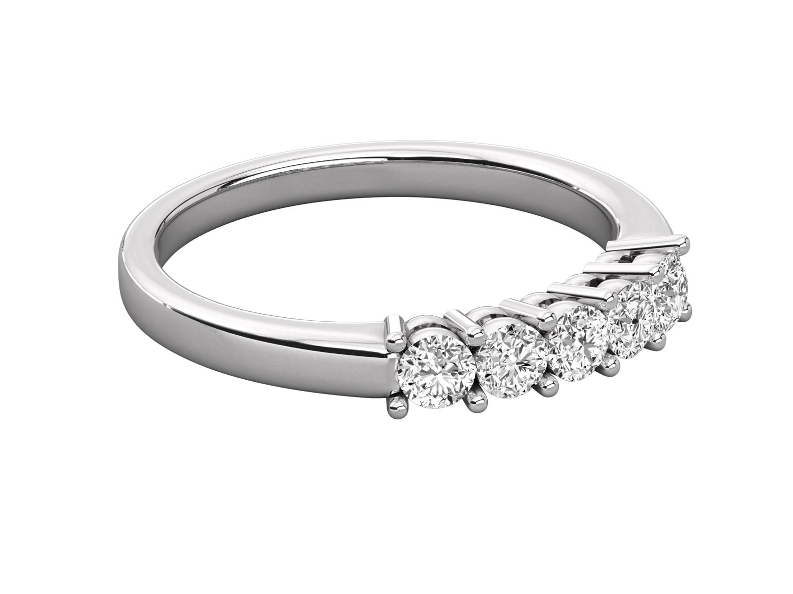 10K  LAB GROWN DIAMOND LADIES BRILLIANT BAND RING.
