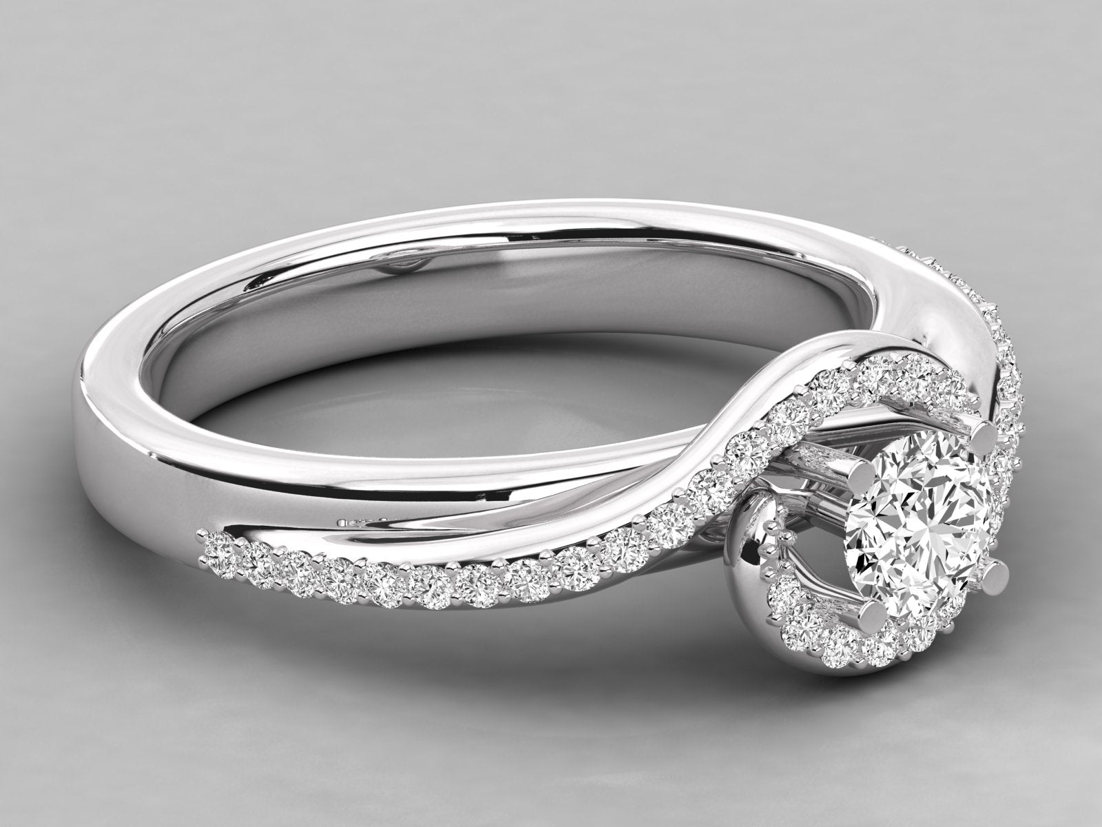 10K GOLD SOLITAIRE  LAB GROWN DIAMOND LADIES  RING.