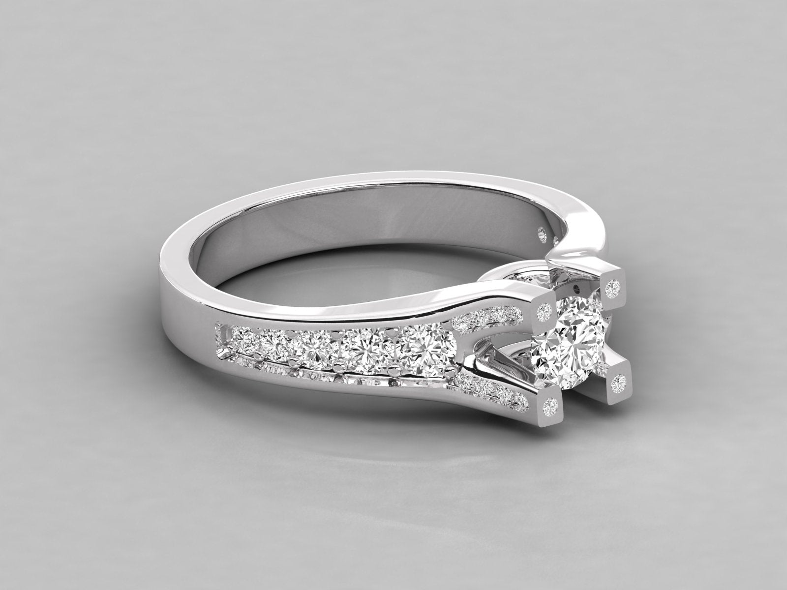 10K GOLD SOLITAIRE  LAB GROWN DIAMOND LADIES  RING.