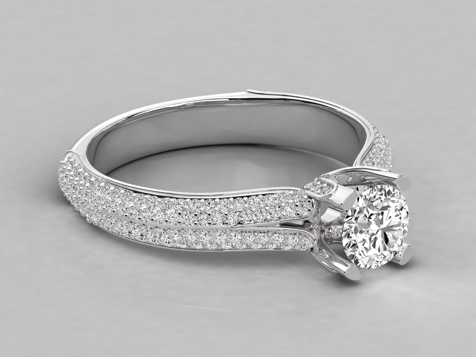 10K GOLD SOLITAIRE  LAB GROWN DIAMOND LADIES  RING.