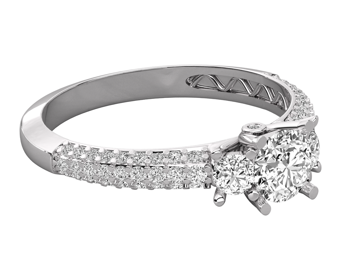 10K GOLD SOLITAIRE  LAB GROWN DIAMOND LADIES  RING.