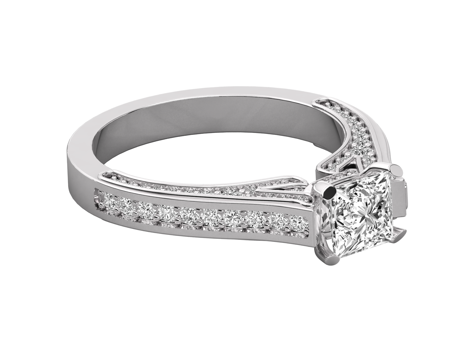 9K SOLITAIRE  LAB GROWN DIAMOND LADIES  RING.