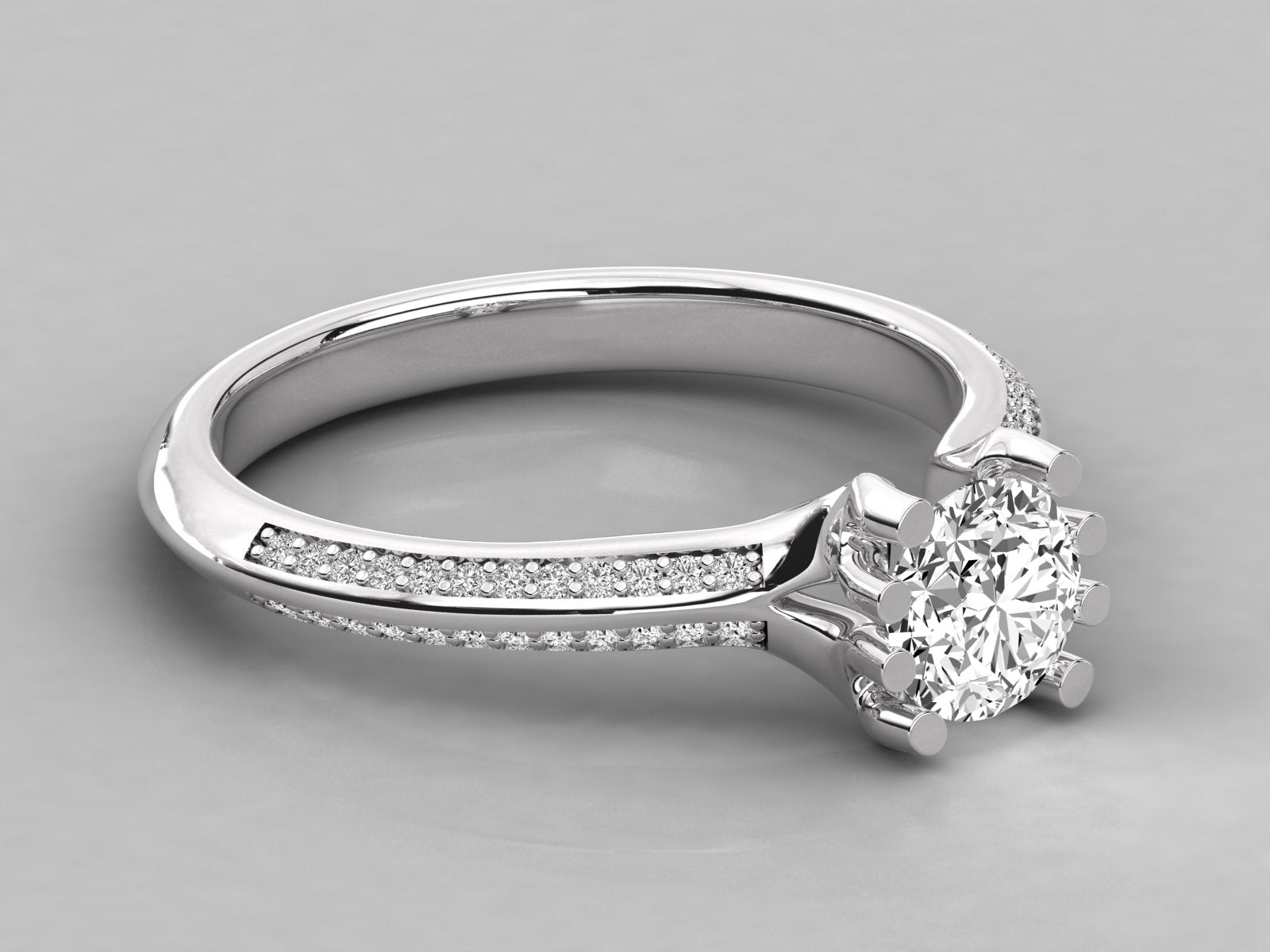 10K GOLD SOLITAIRE  LAB GROWN DIAMOND LADIES  RING.