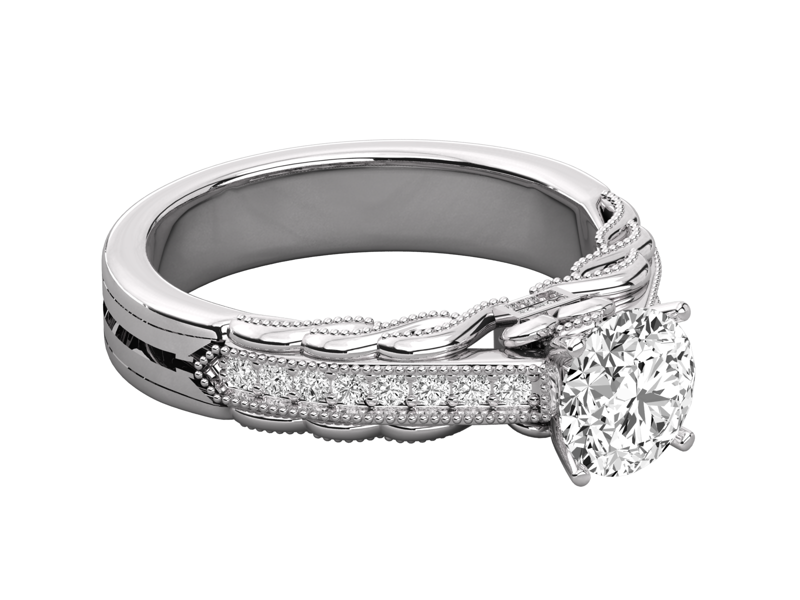 10K GOLD SOLITAIRE  LAB GROWN DIAMOND LADIES  RING.