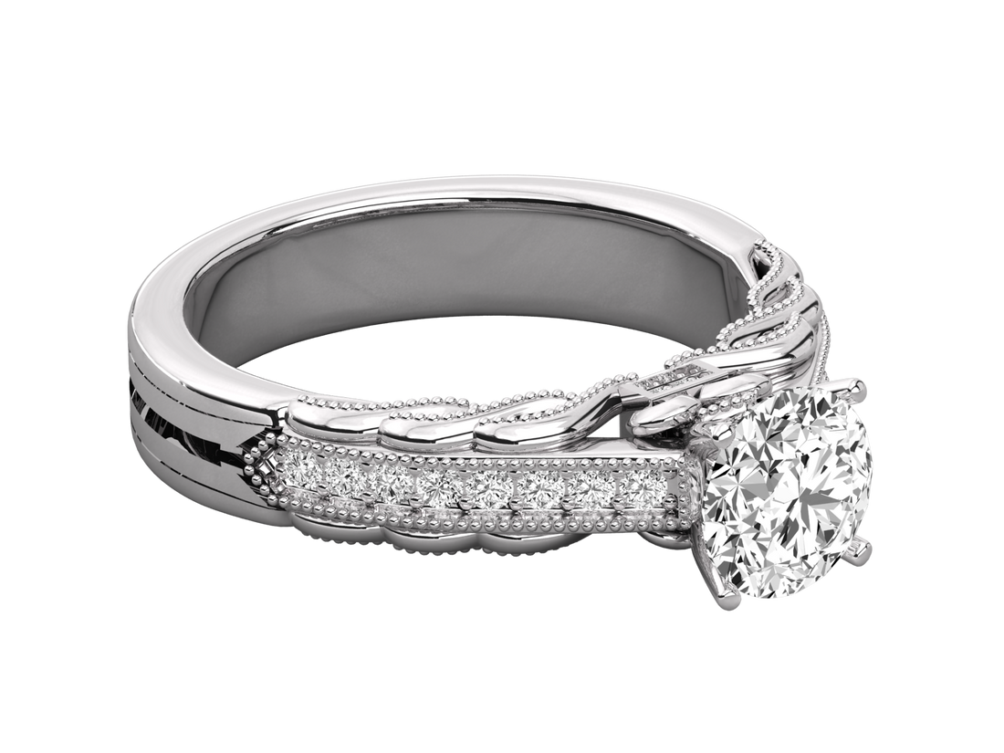 10K GOLD SOLITAIRE  LAB GROWN DIAMOND LADIES  RING.