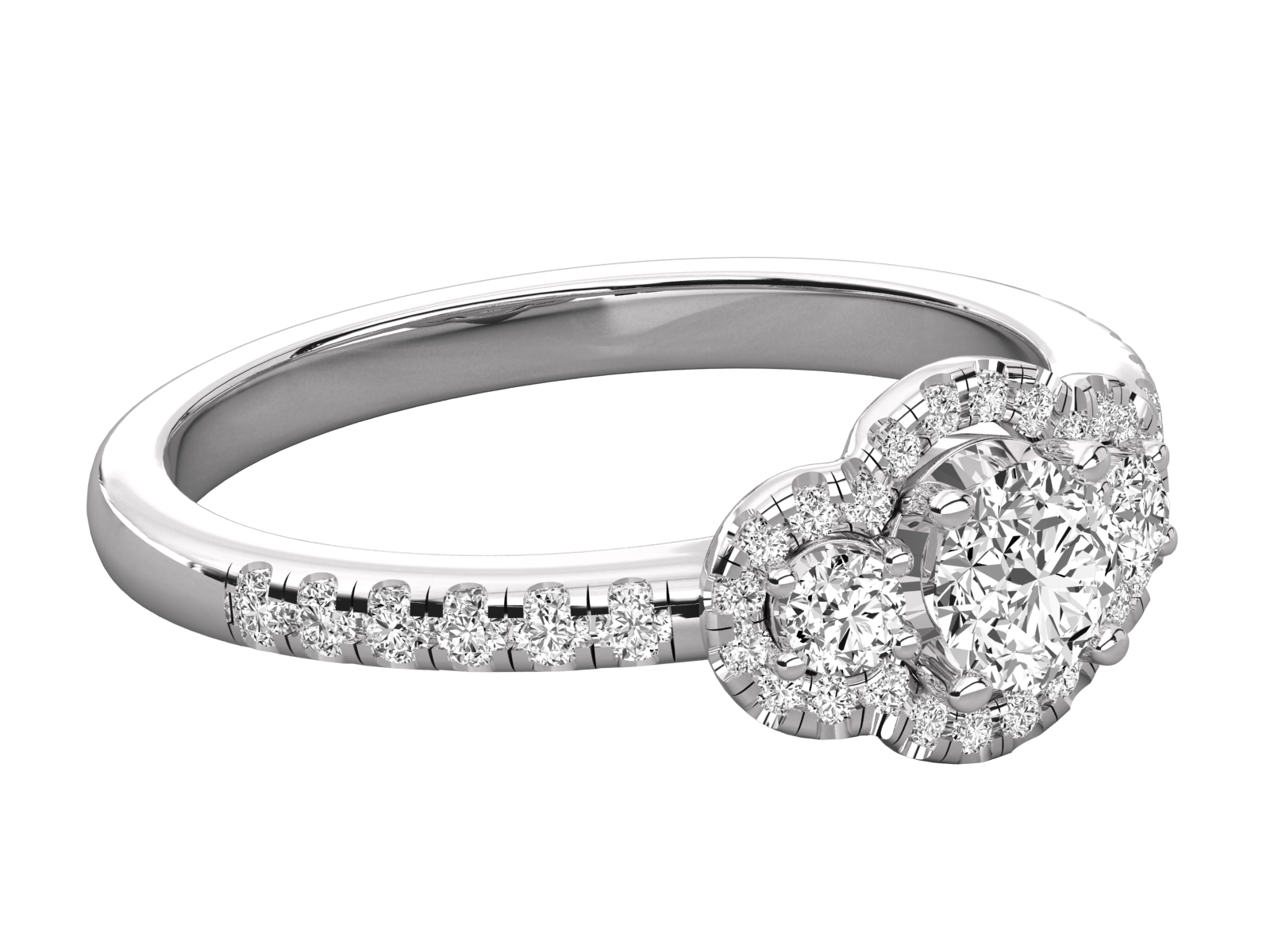 9K GOLD SOLITAIRE  LAB GROWN DIAMOND LADIES RING.