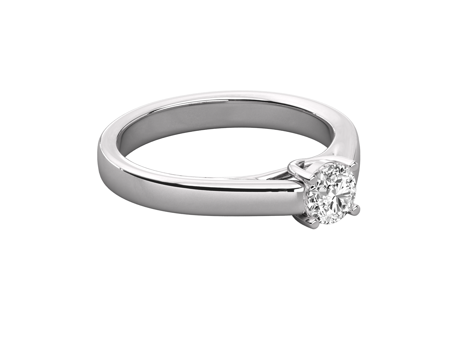 10K GOLD SOLITAIRE DIAMOND  BRILLIANT RING.