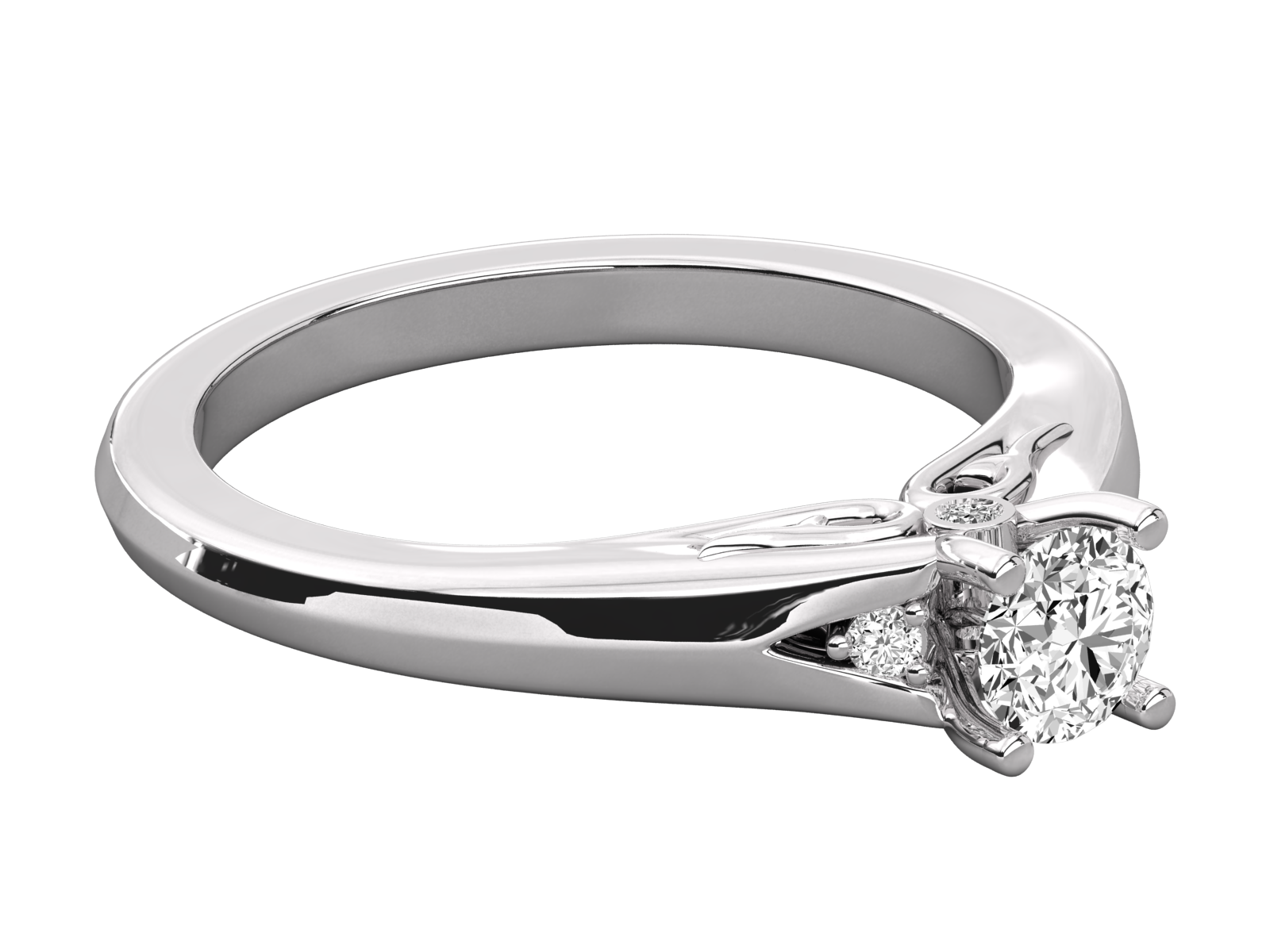 10K GOLD SOLITAIRE  LAB GROWN DIAMOND LADIES  RING.