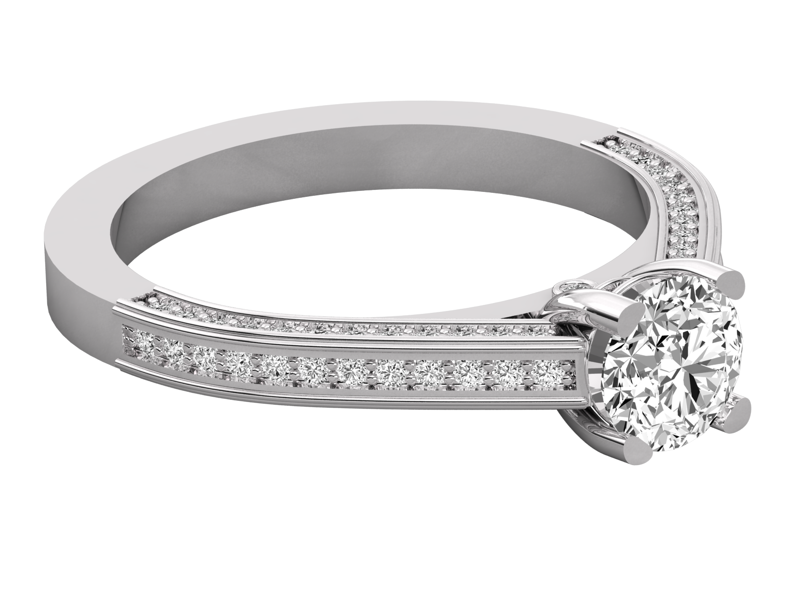 10K GOLD SOLITAIRE  LAB GROWN DIAMOND LADIES RING.