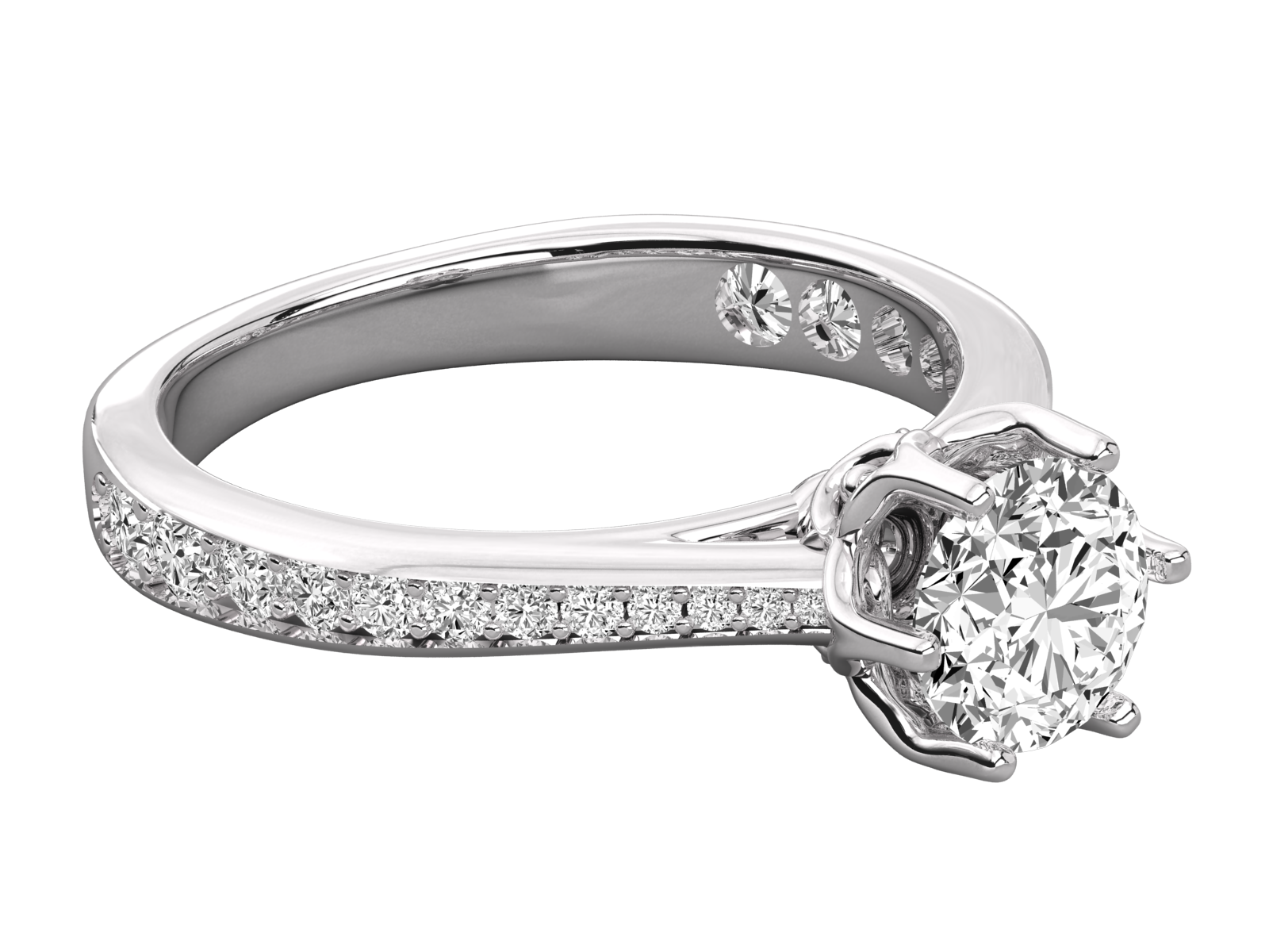 10K GOLD SOLITAIRE LAB GROWN DIAMOND LADIES  RING.