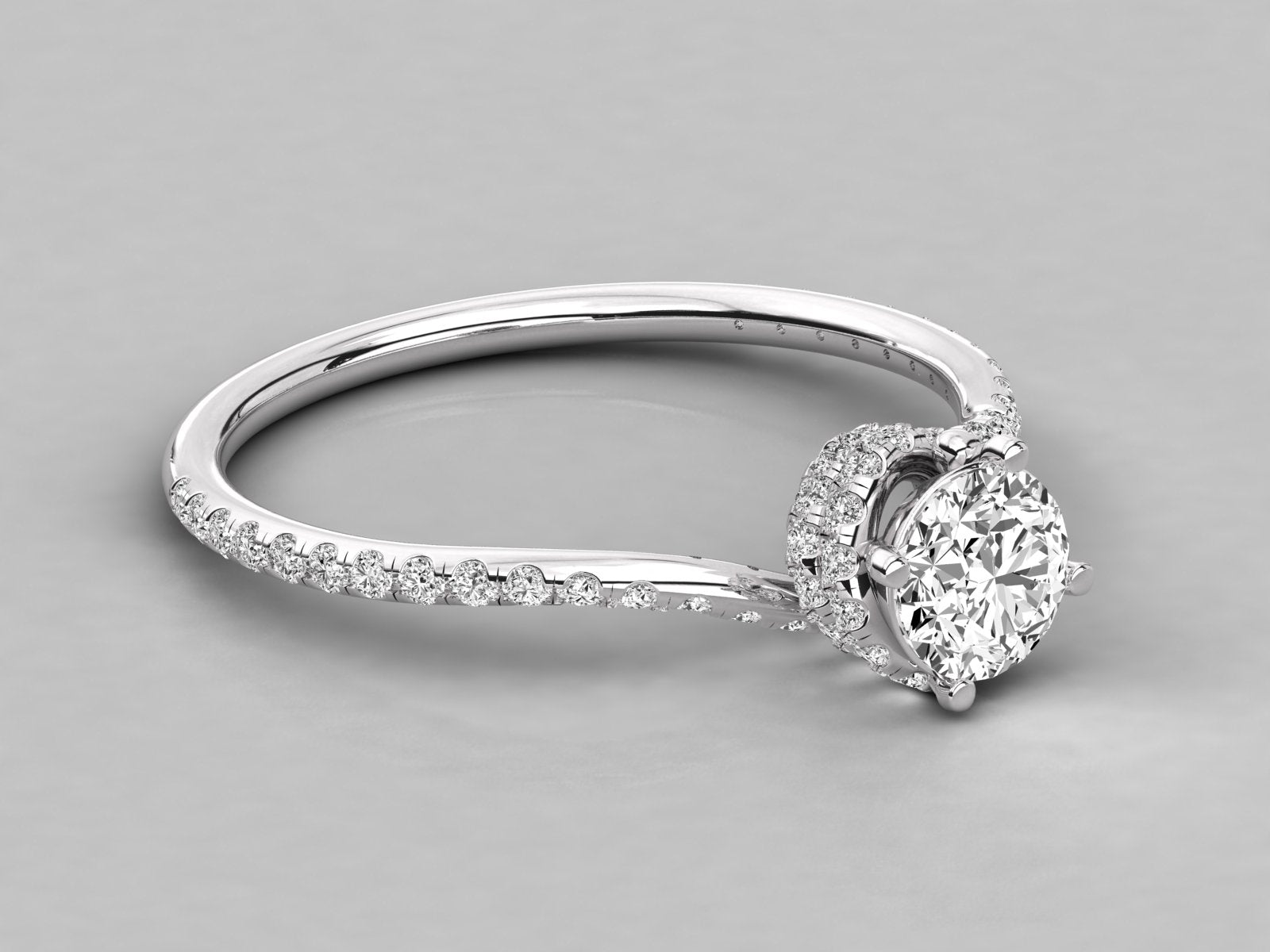 10K GOLD SOLITAIRE LAB GROWN DIAMOND LADIES  RING.