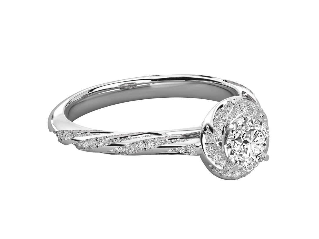 10k GOLD SOLITAIRE  LAB GROWN DIAMOND RING.